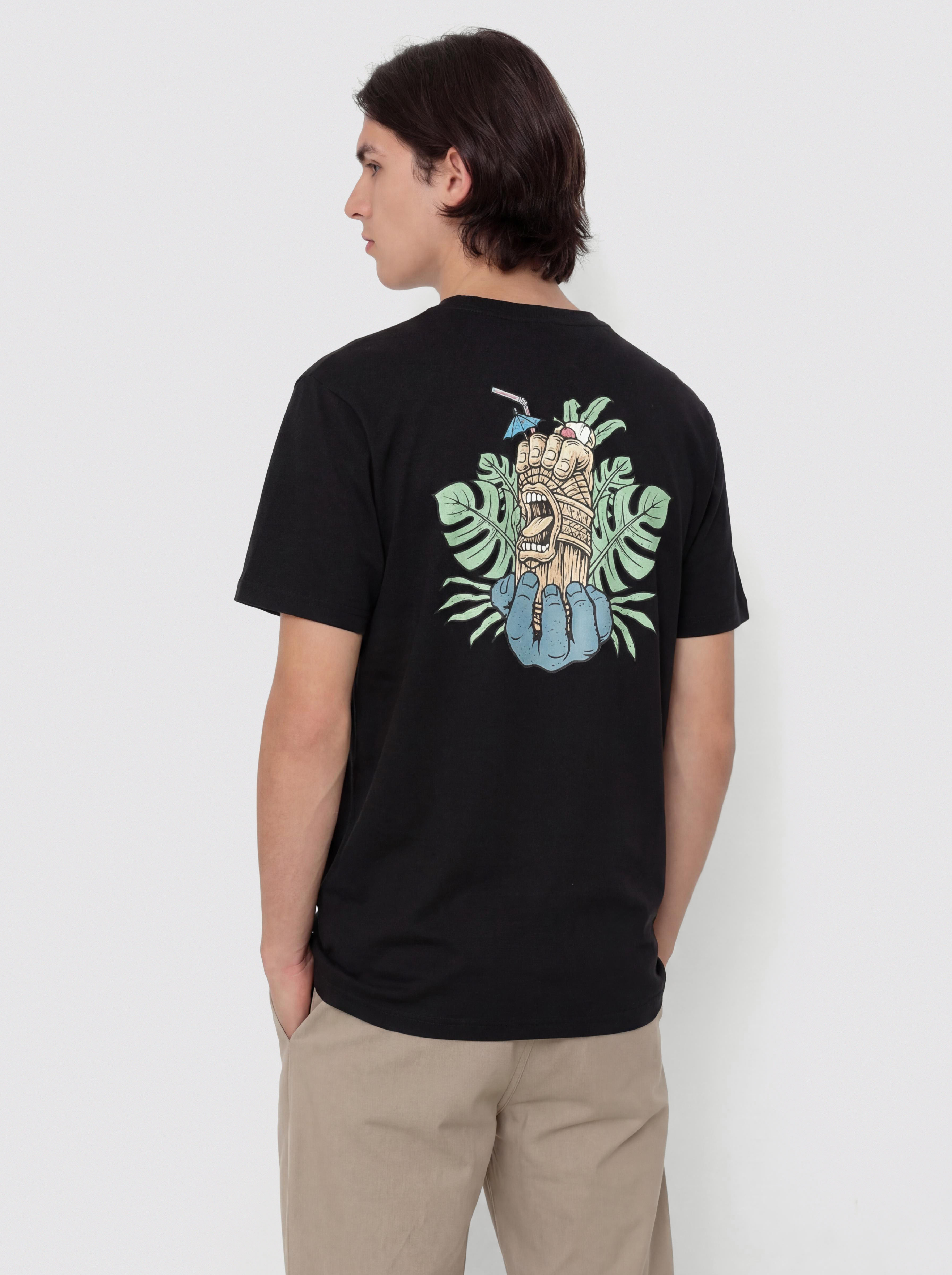 Santa Cruz T-Shirt Tiki Hand Strip - black (black)