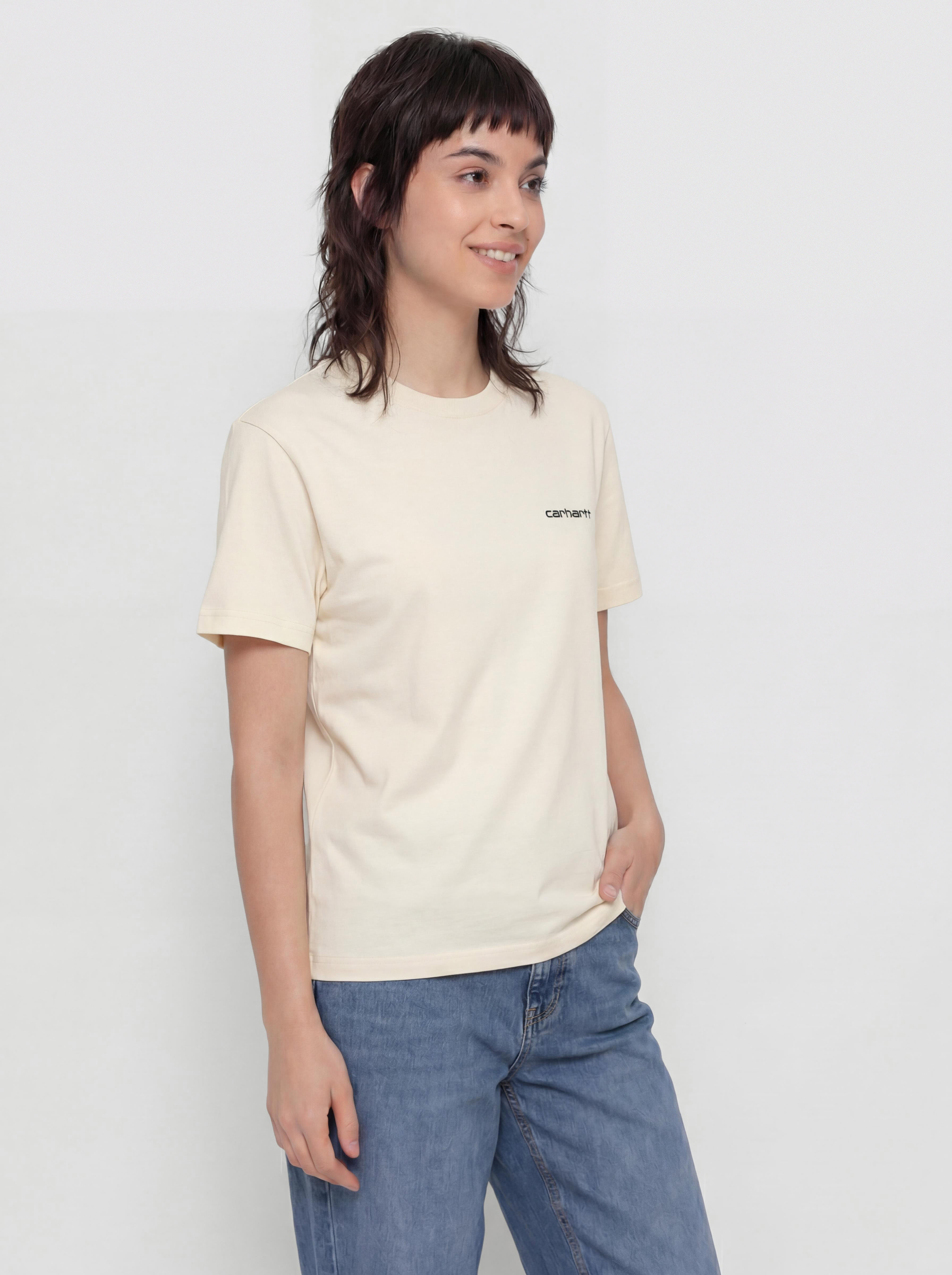 Carhartt WIP T-Shirt Script Embroidery Wmn (cinnerus/cozy purple)
