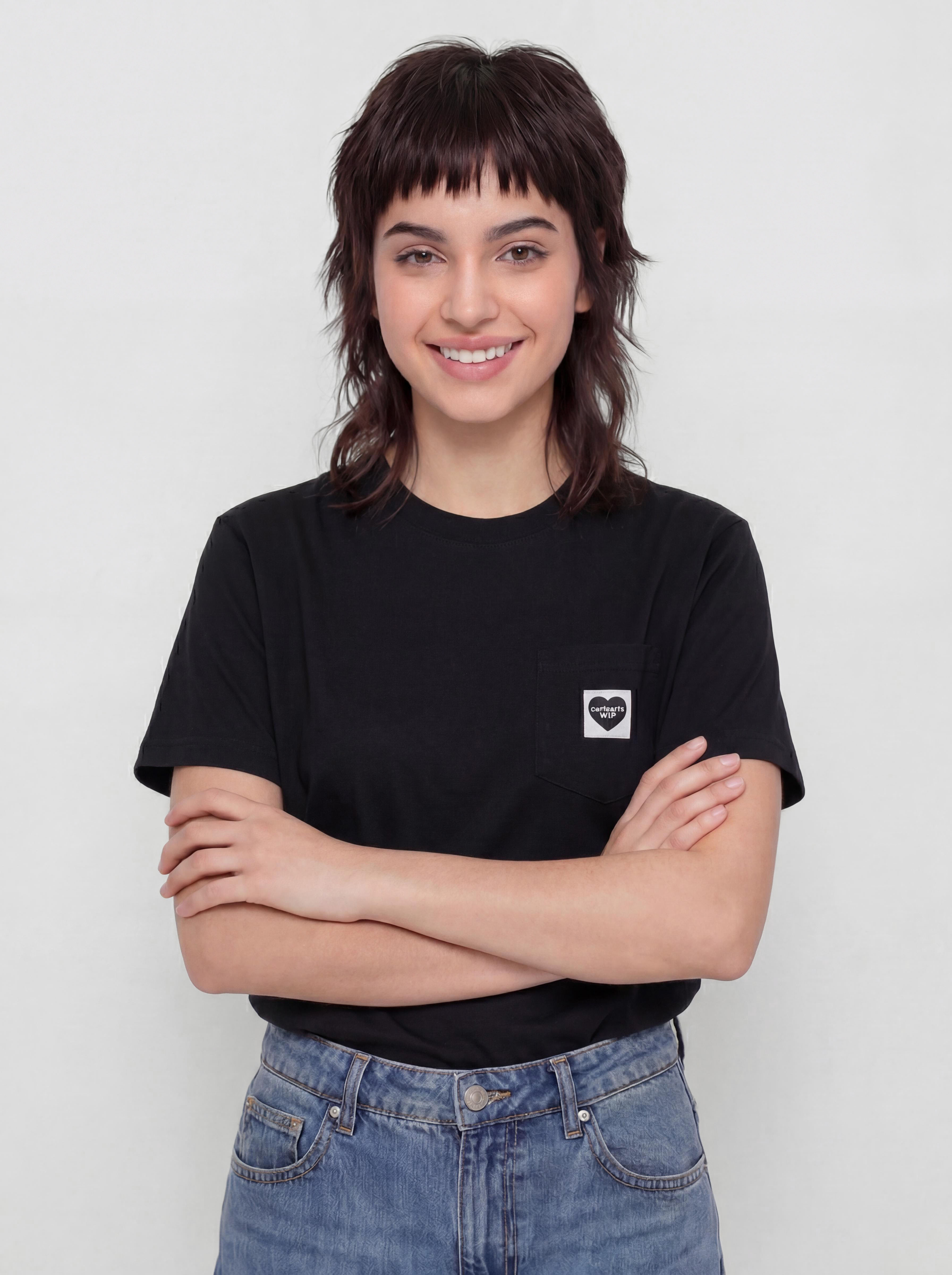 Carhartt WIP T-Shirt Pocket Heart Wmn (black/black)