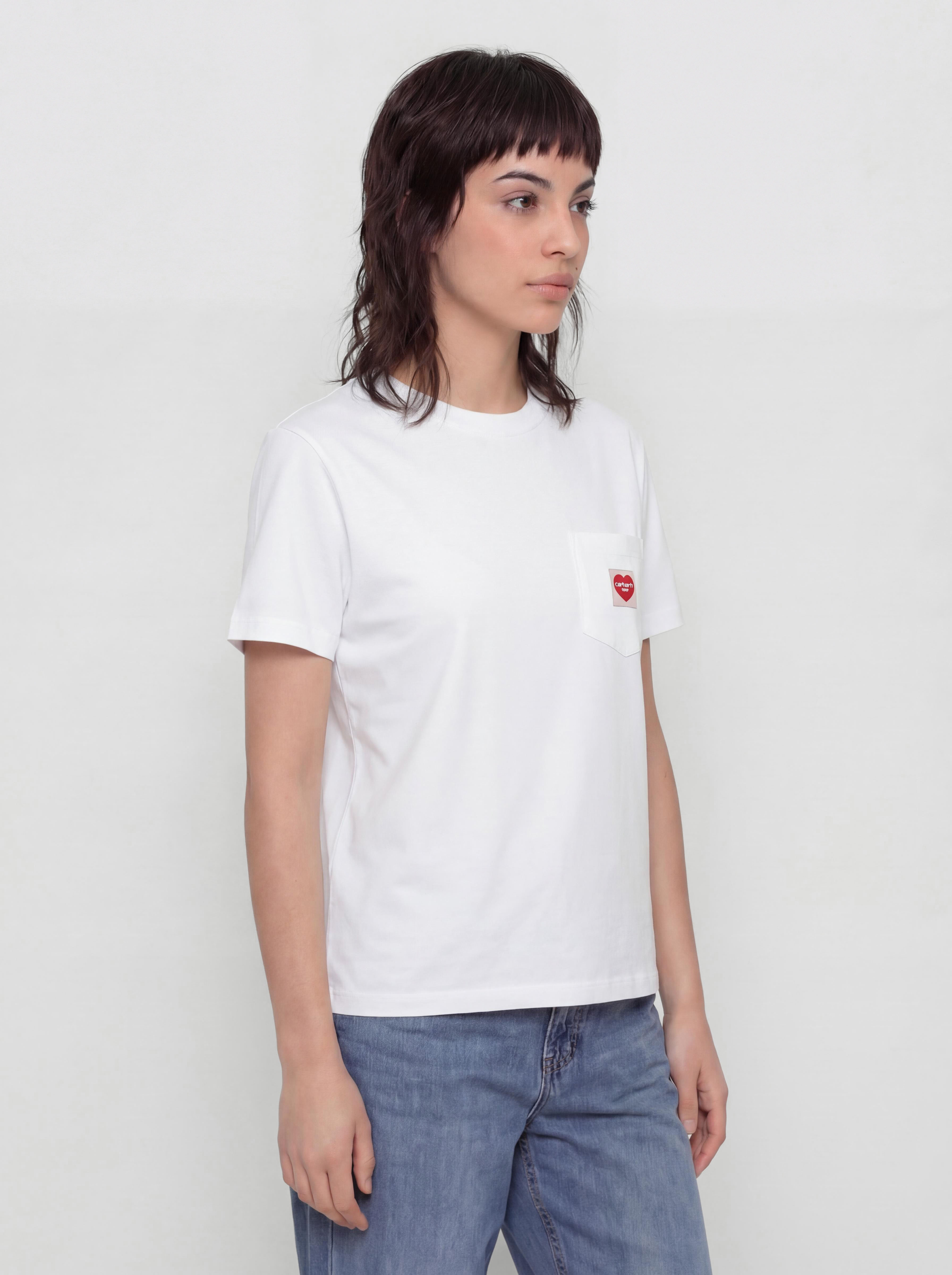 Carhartt WIP Pocket Heart Wmn T-Shirt (white/red)