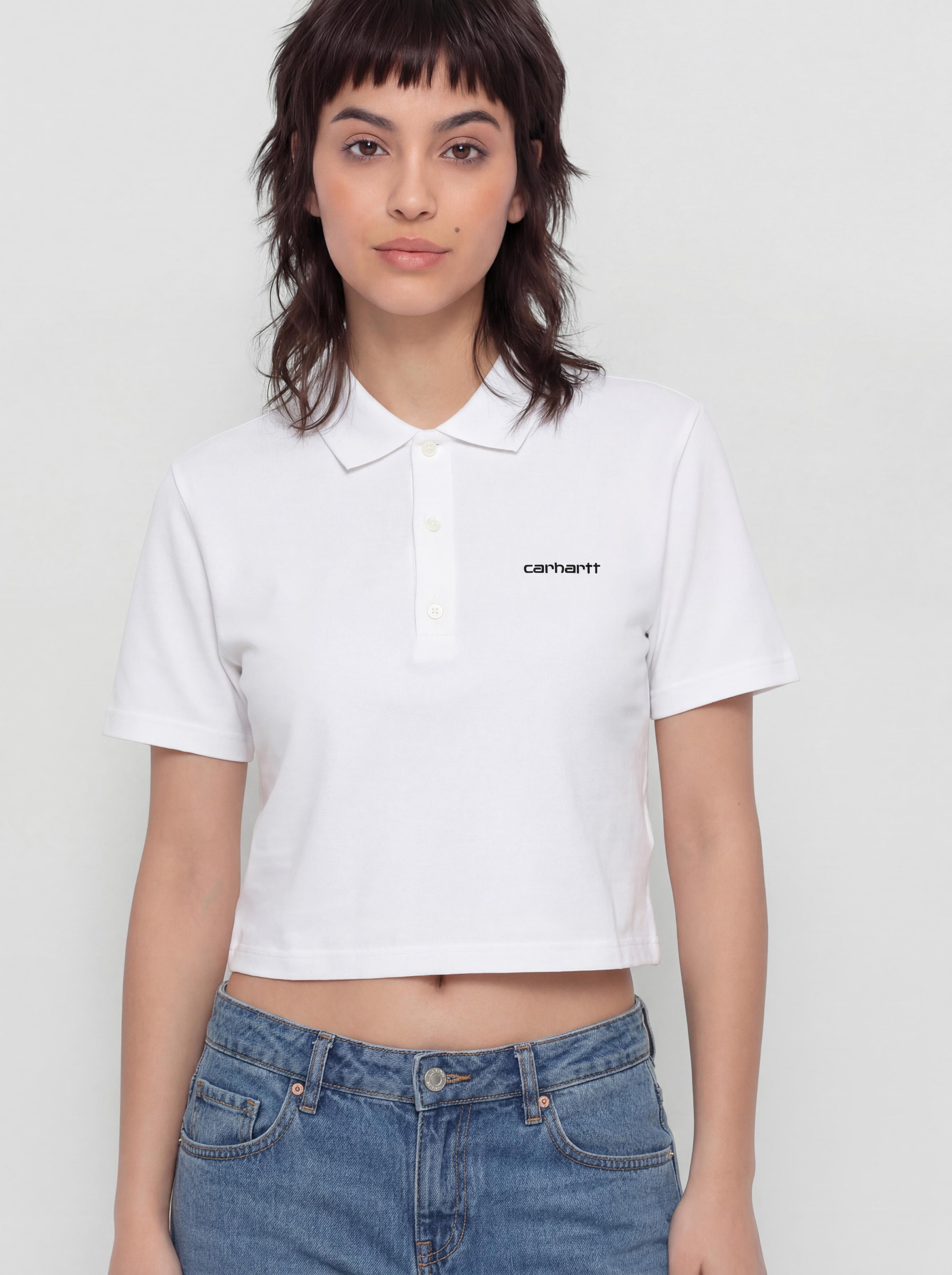 Carhartt WIP T-Shirt Script Polo Wmn (white/black)