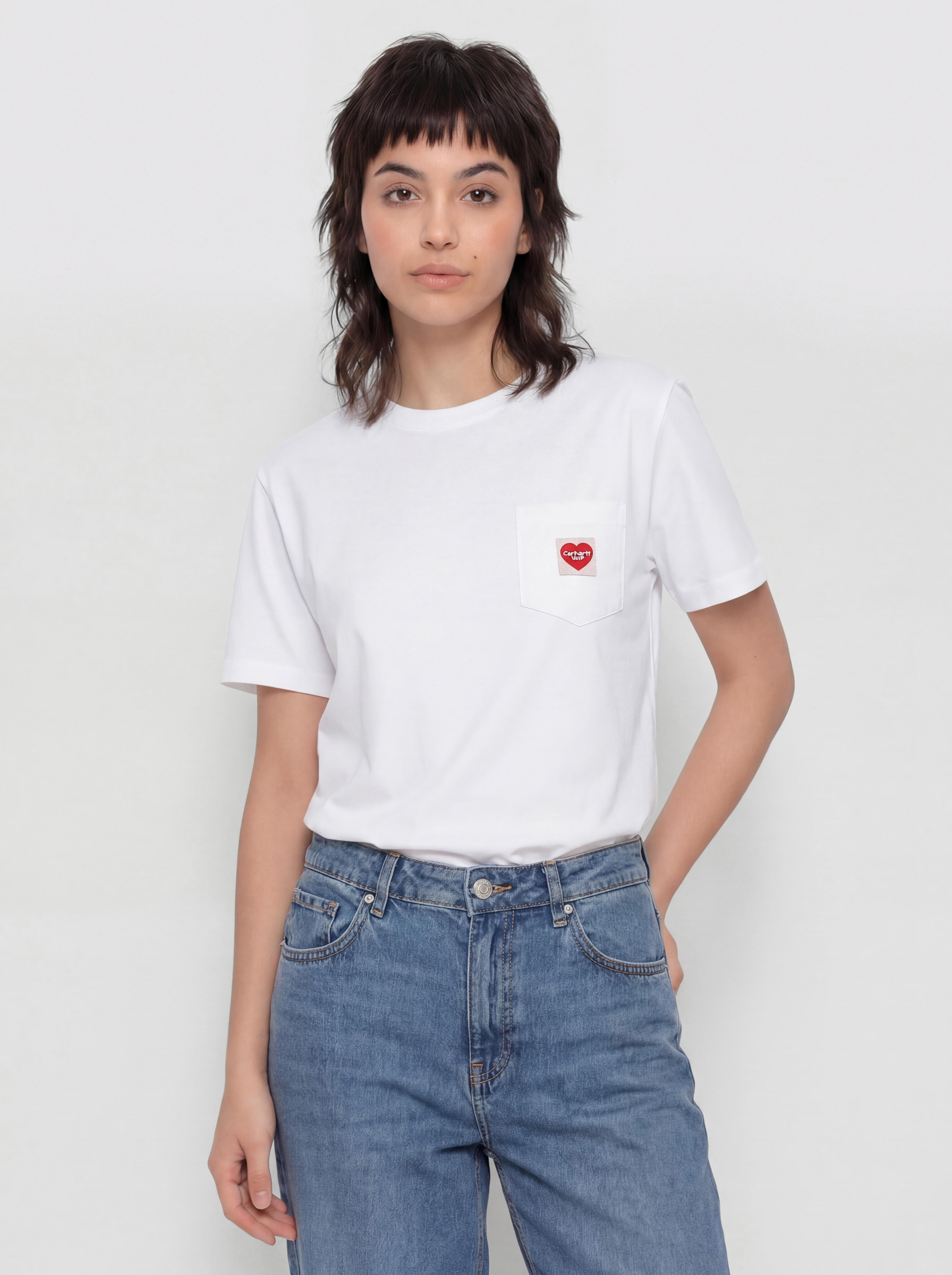 Carhartt WIP Pocket Heart Wmn T-Shirt (white/red)