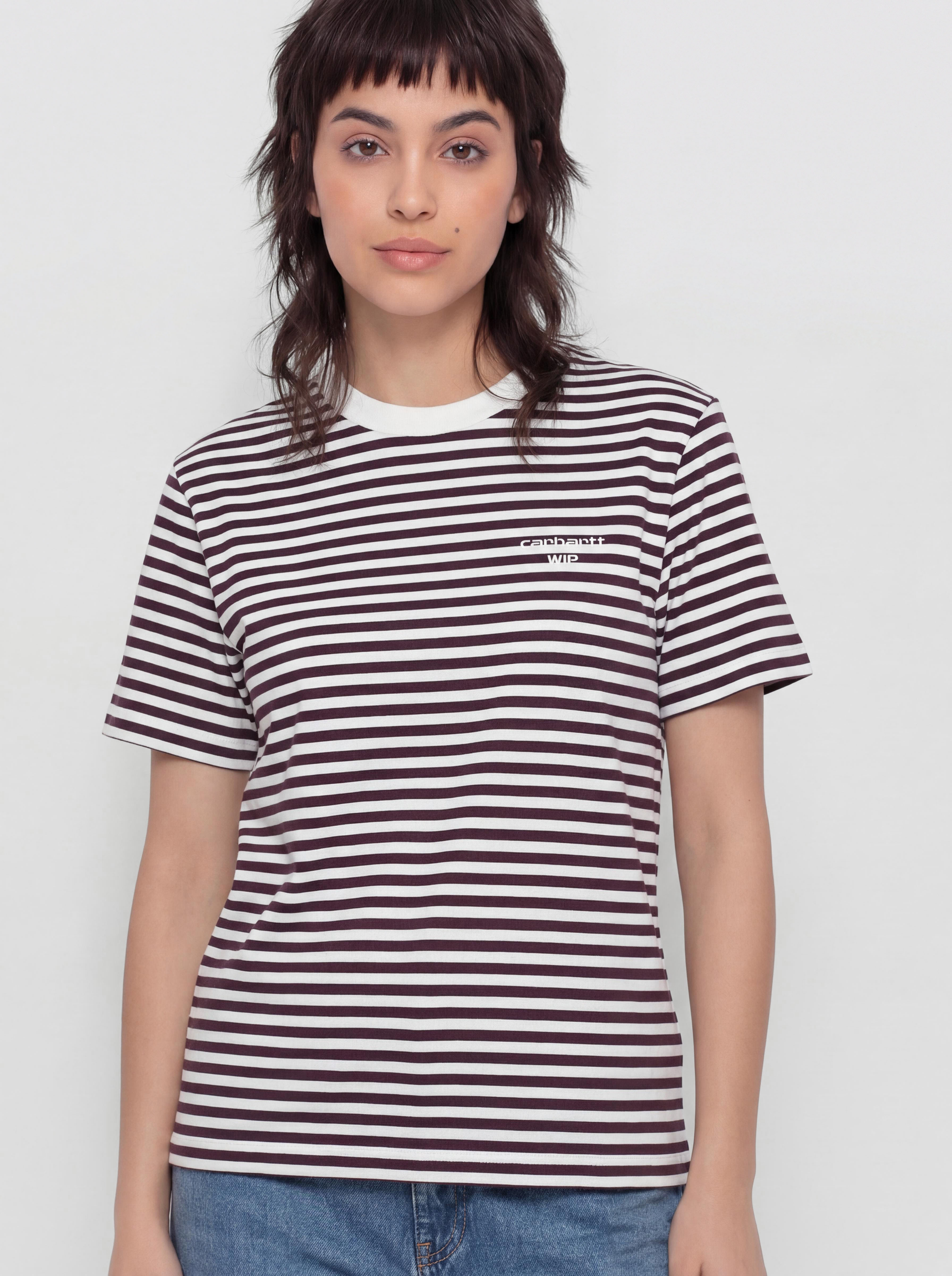 Carhartt WIP T-Shirt Ezra Wmn (ezra stripe/cozy purple/wax)