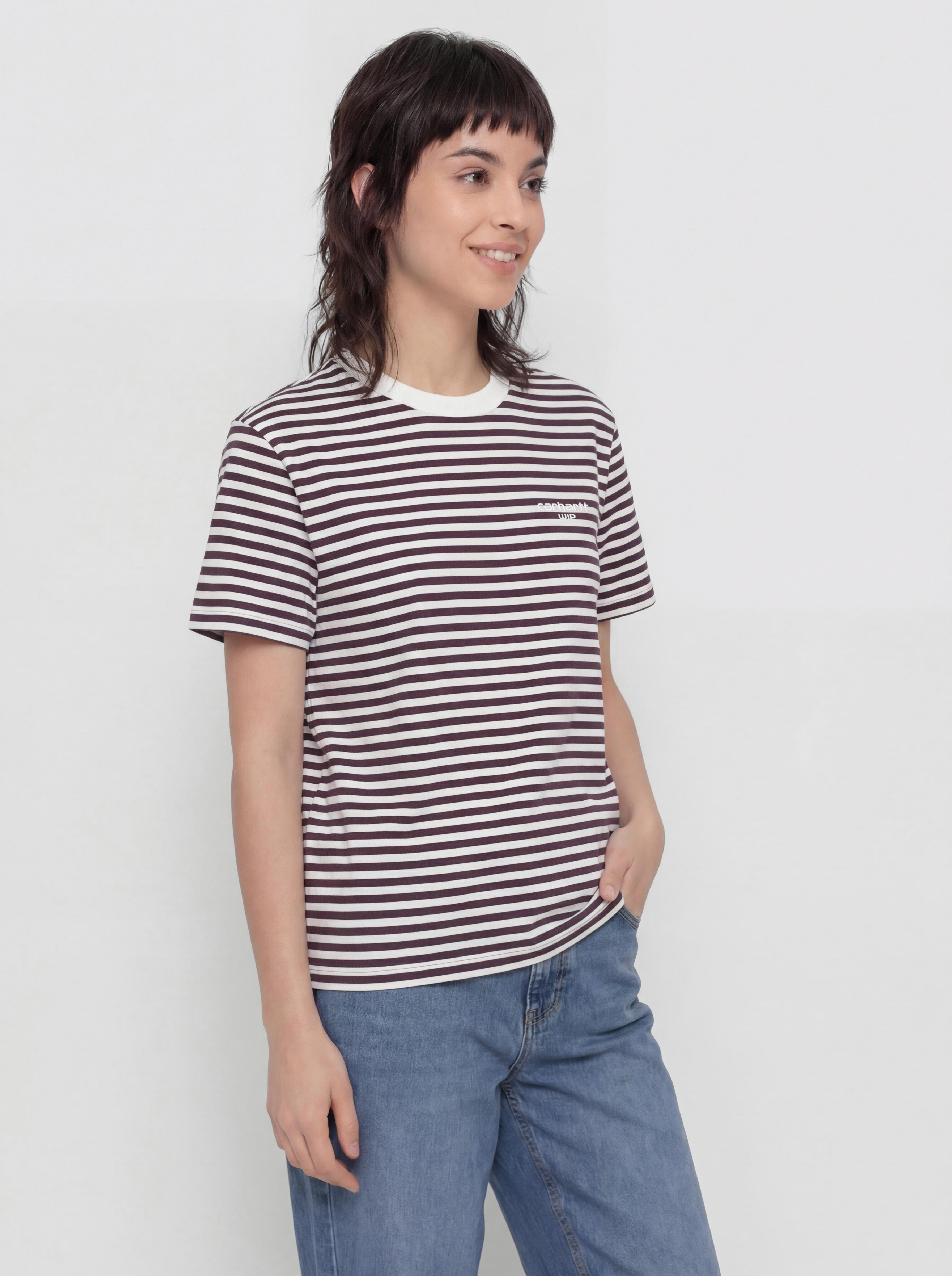 Carhartt WIP T-Shirt Ezra Wmn (ezra stripe/cozy purple/wax)