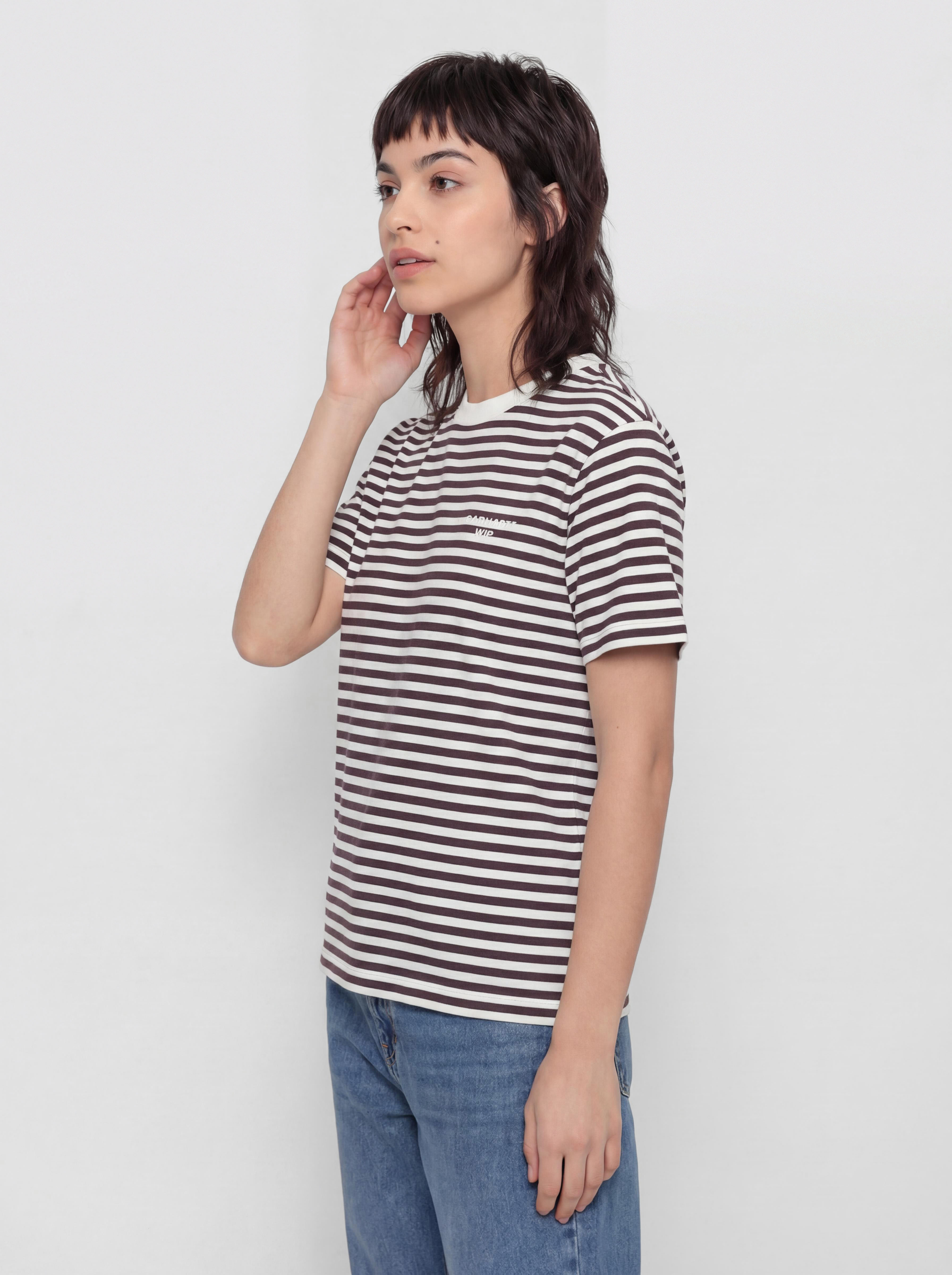 Carhartt WIP T-Shirt Ezra Wmn (ezra stripe/cozy purple/wax)