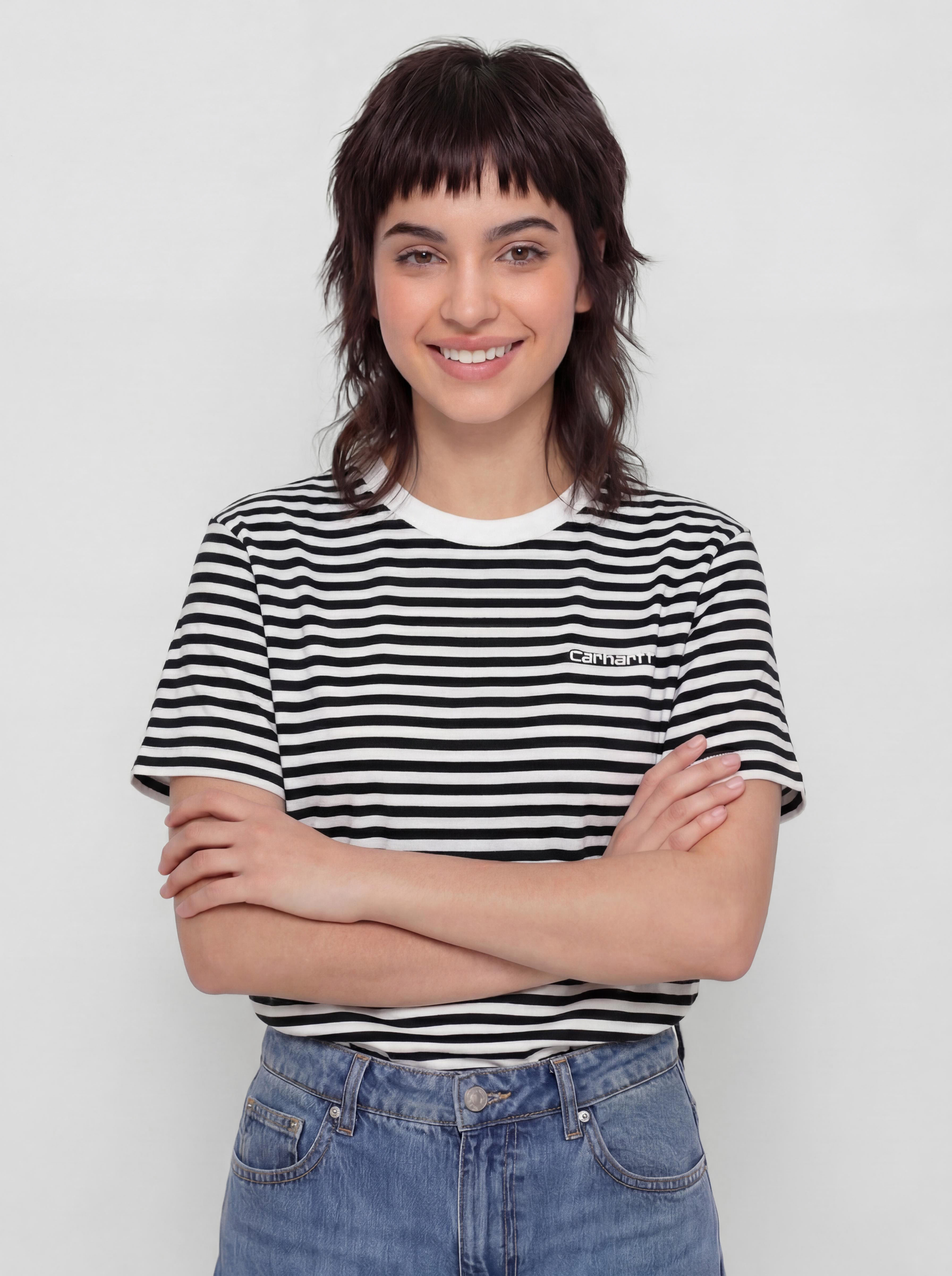 Carhartt WIP T-Shirt Ezra Wmn (ezra stripe/black/wax)