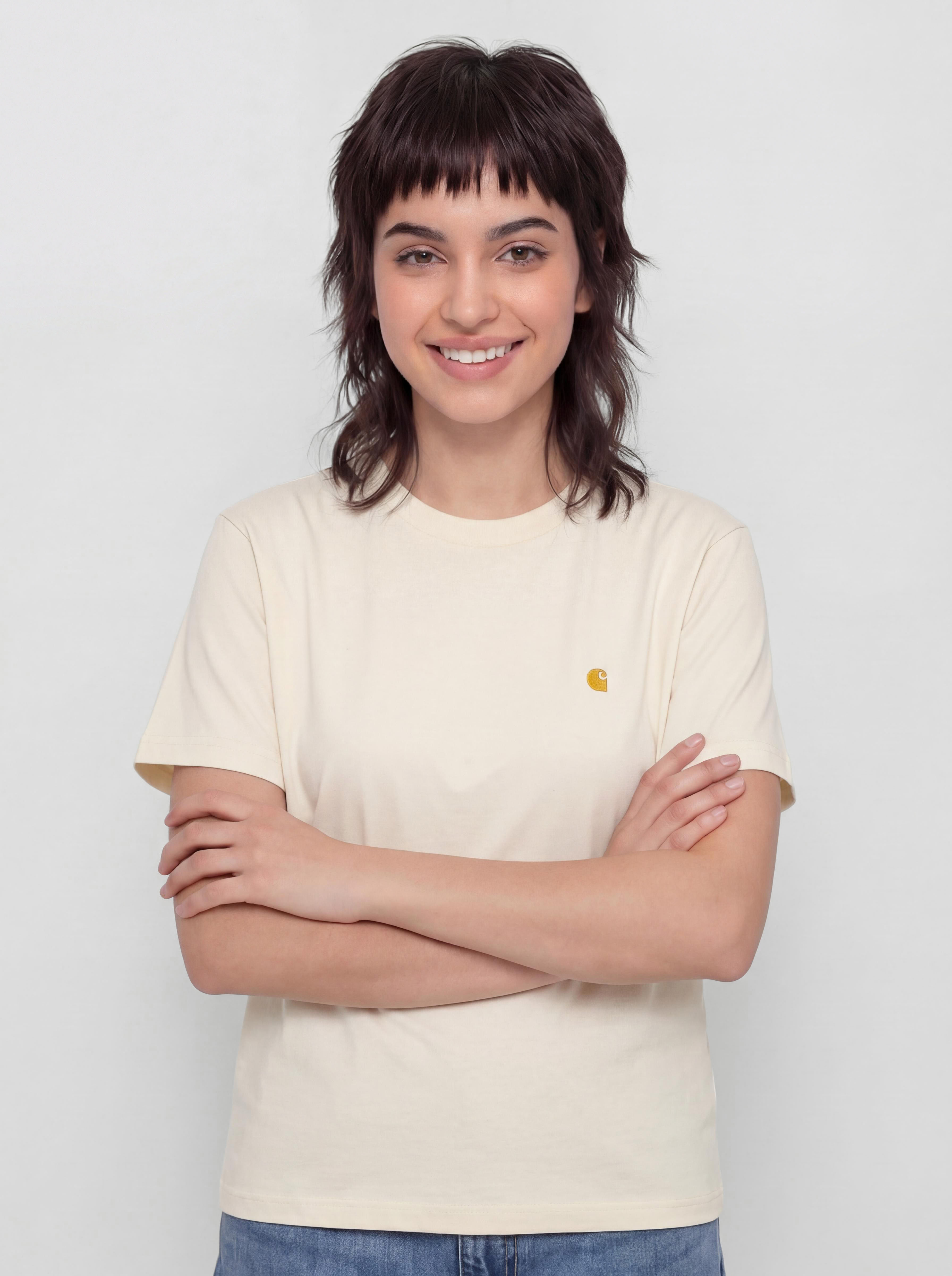 Carhartt WIP T-Shirt Chase Wmn (cinnerus/gold)