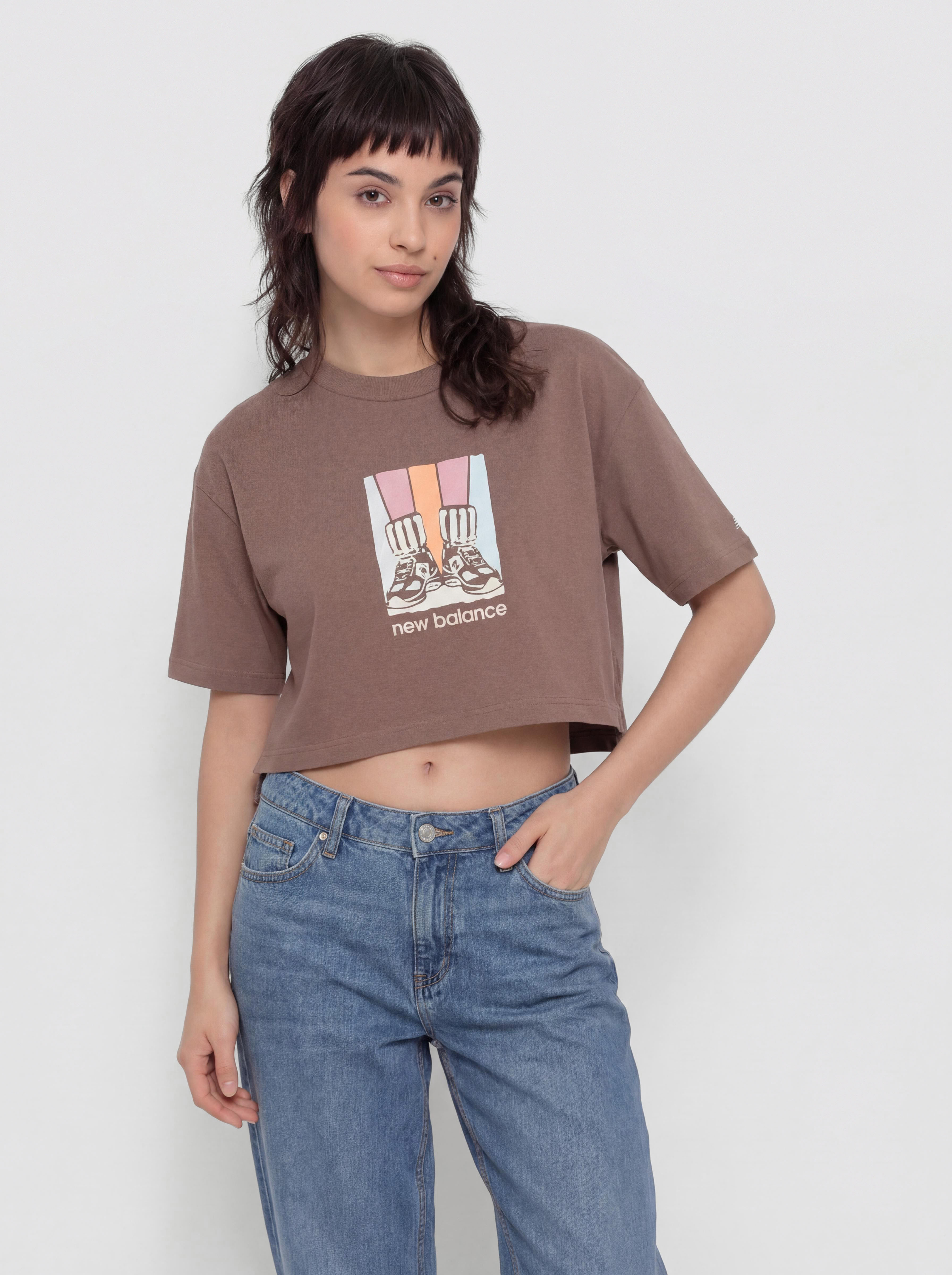 New Balance Athletics Gradient Shoes Wmn T-Shirt (brown)