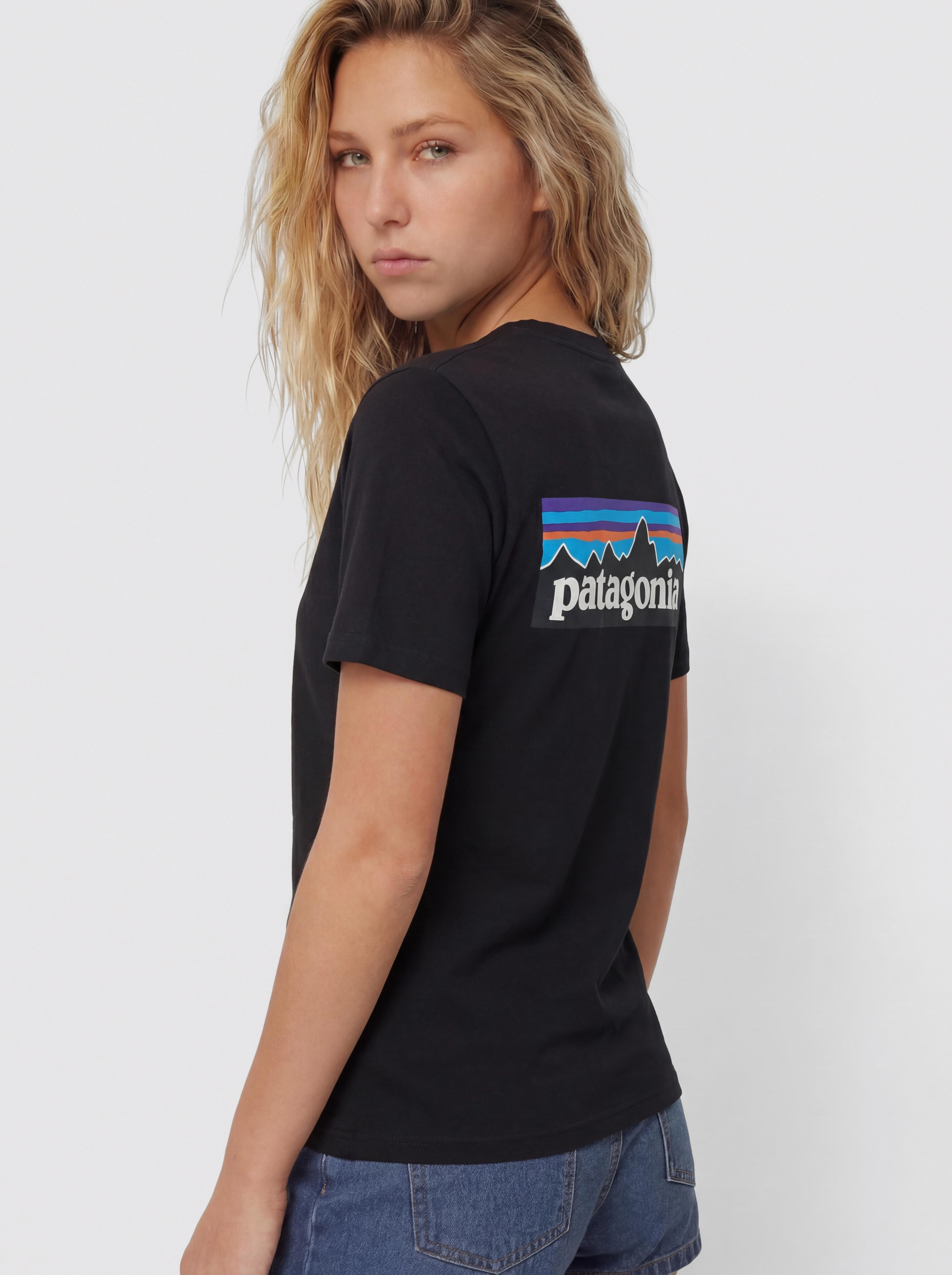Patagonia T-Shirt P 6 Logo Responsibili Wmn (black)