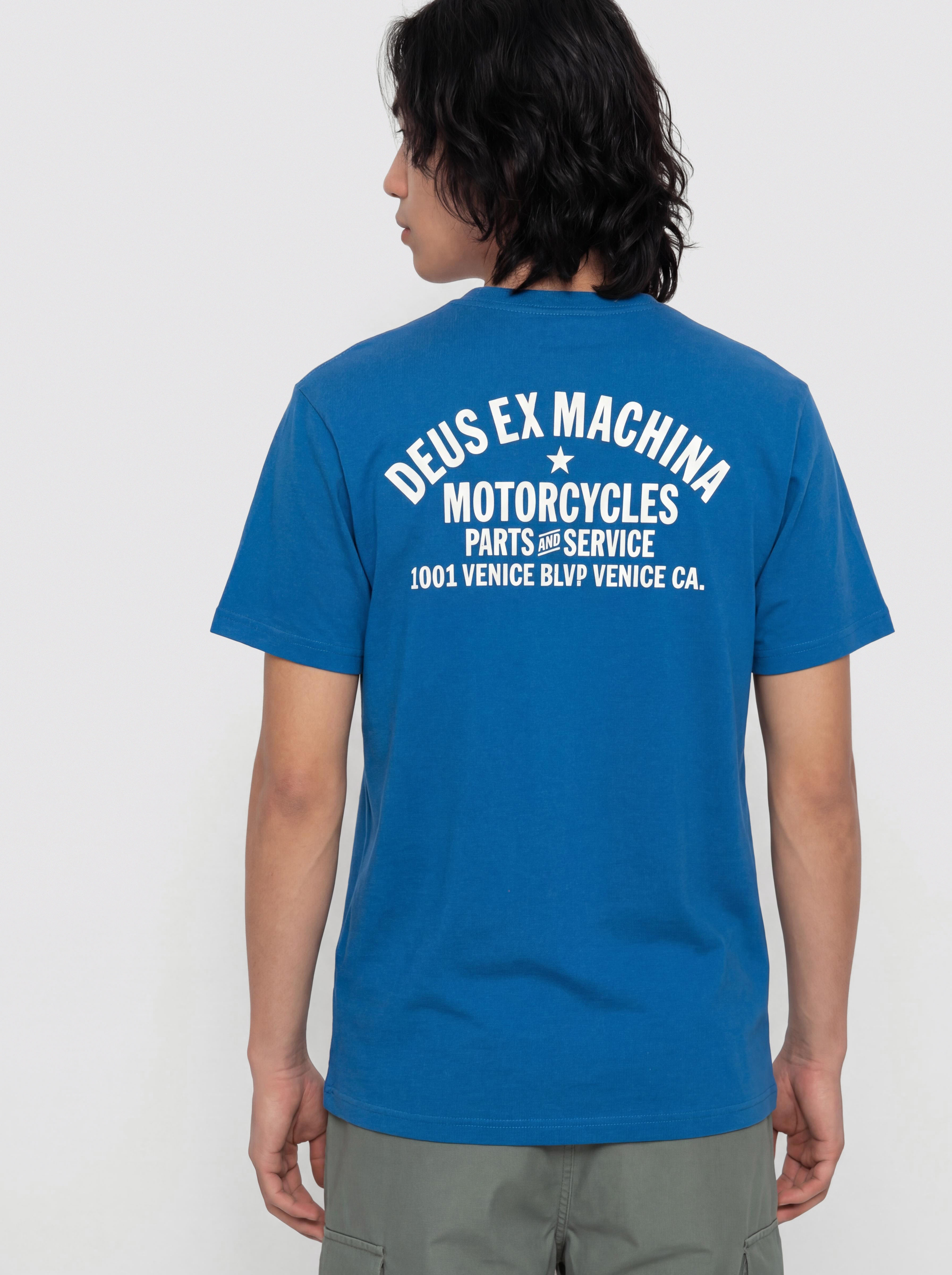 Deus Ex Machina Venice Address T-Shirt (classic blue)
