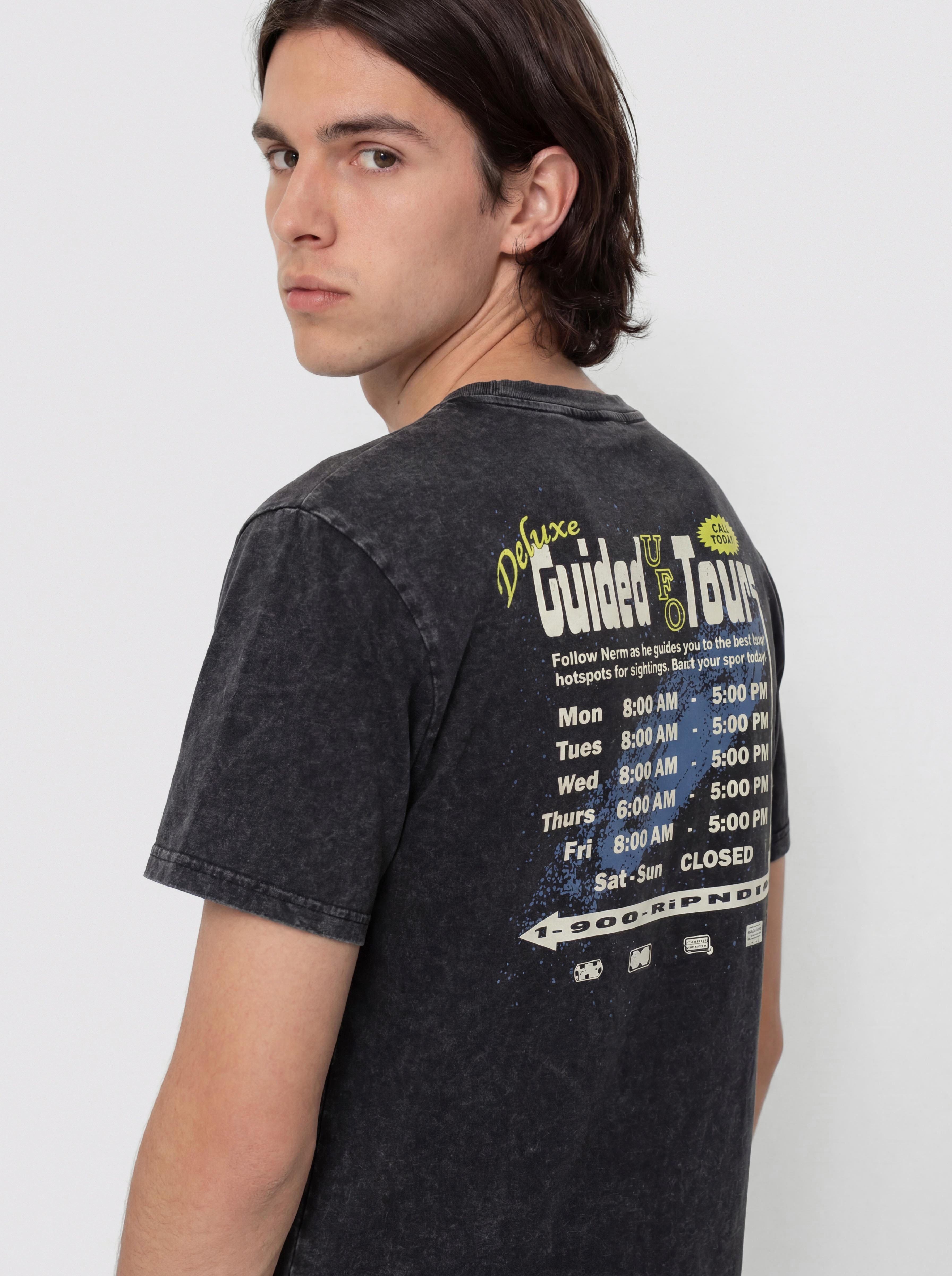 RipNDip Ufo Tours T-Shirt (black vintage wash)