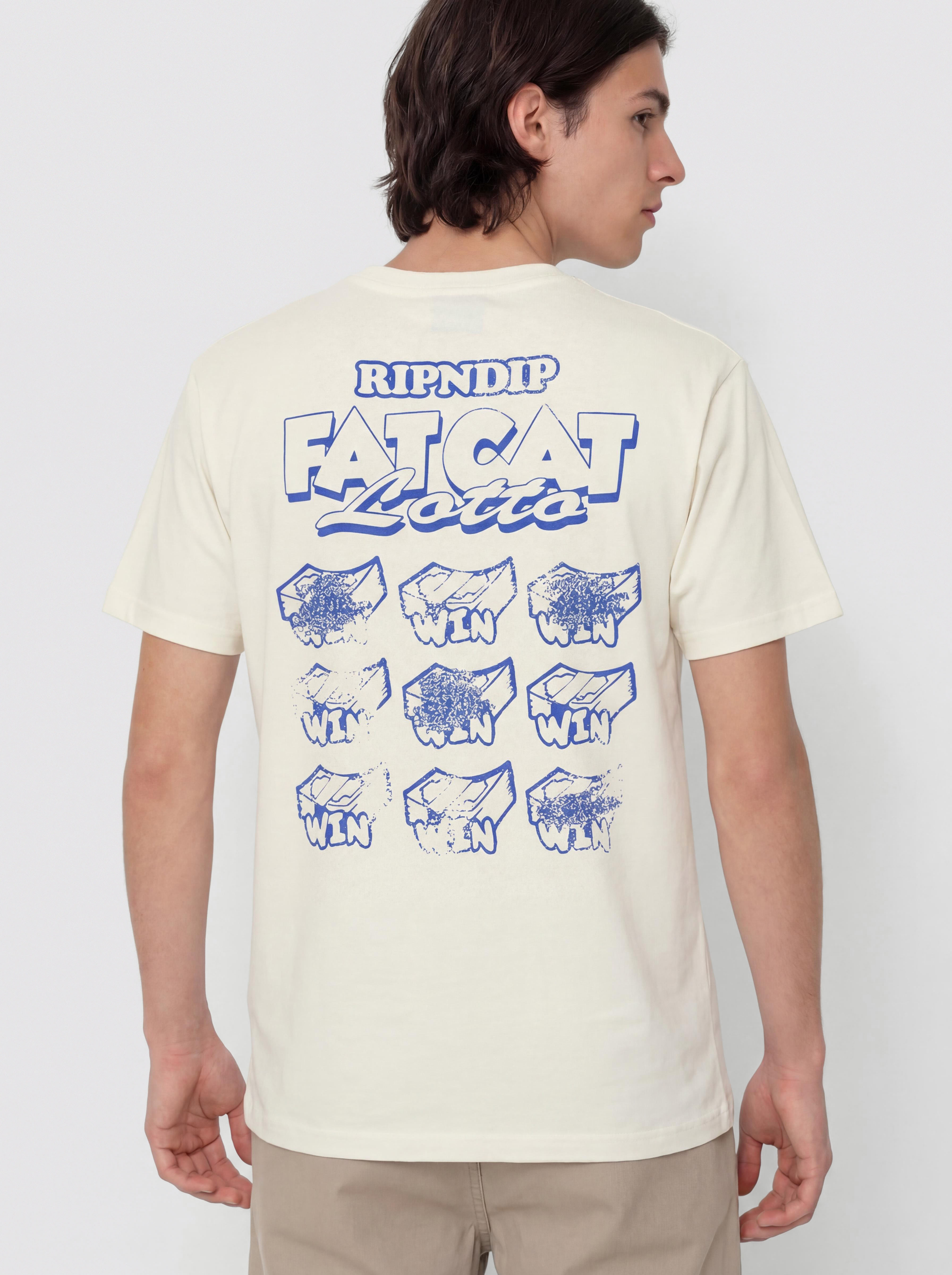 RipNDip Fat Cat T-Shirt (bone)