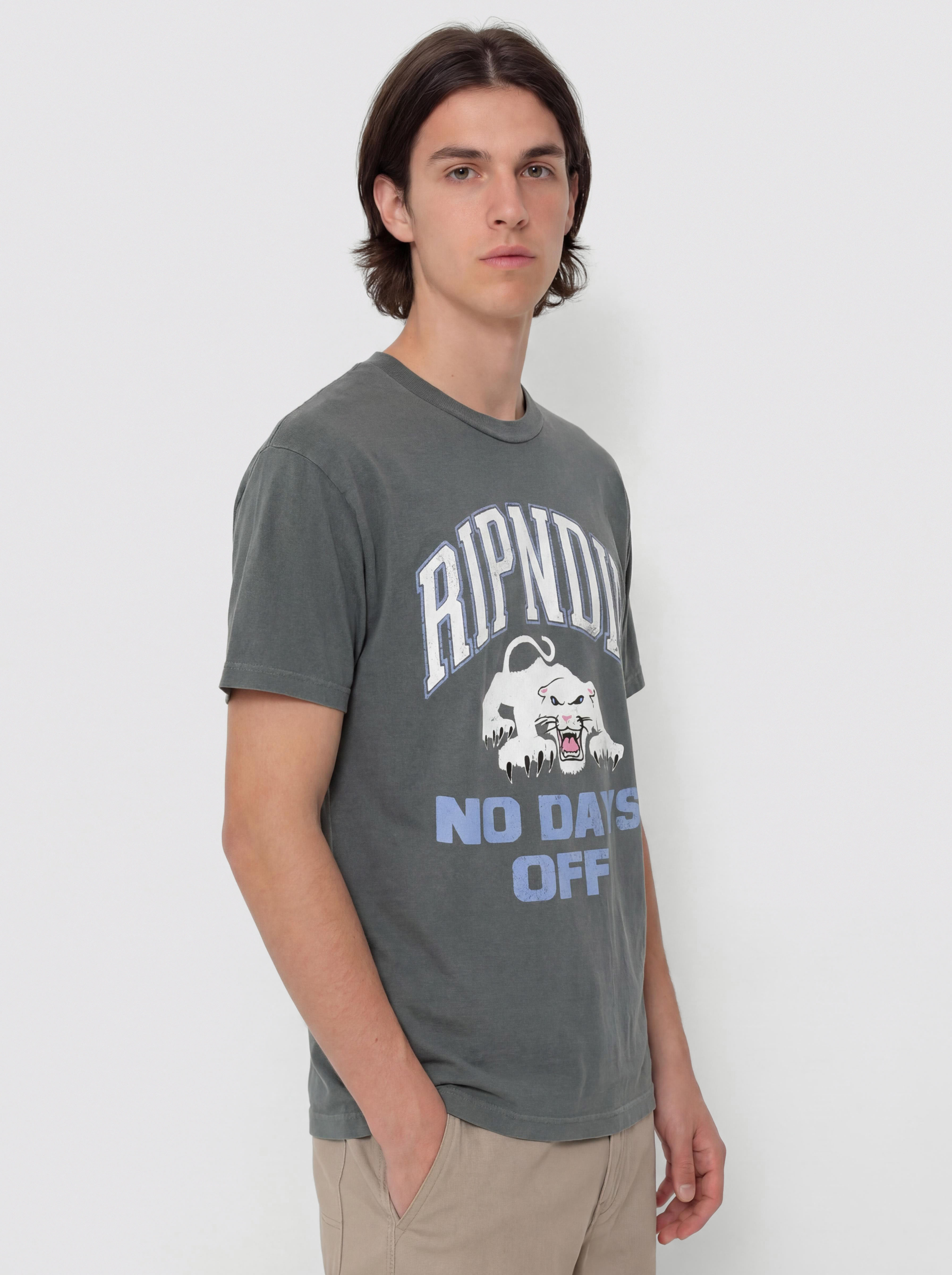 RipNDip White Panther T-Shirt (charcoal)