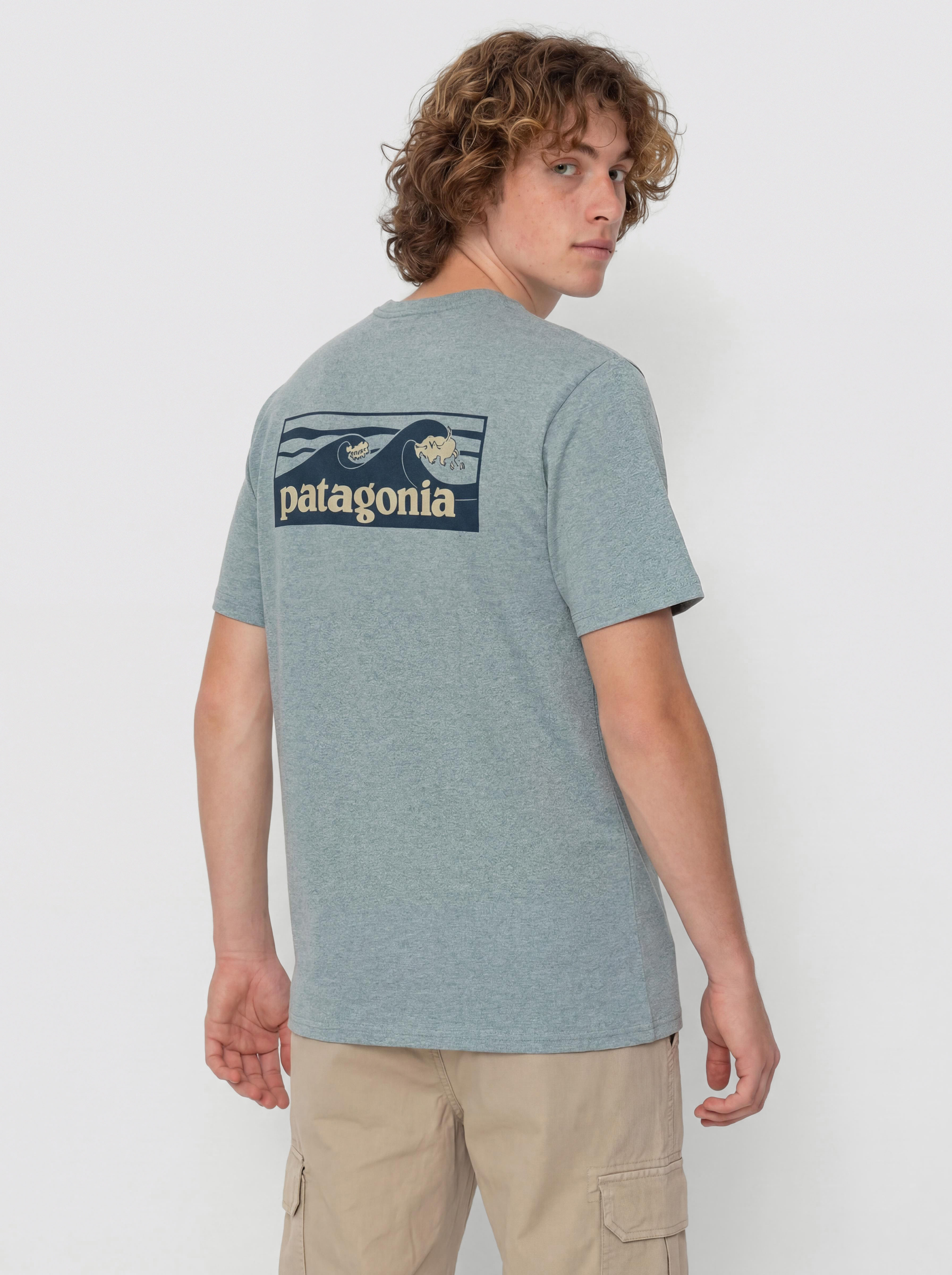 Patagonia Boardshort Logo Pocket Responsibili T-Shirt (blue sage)