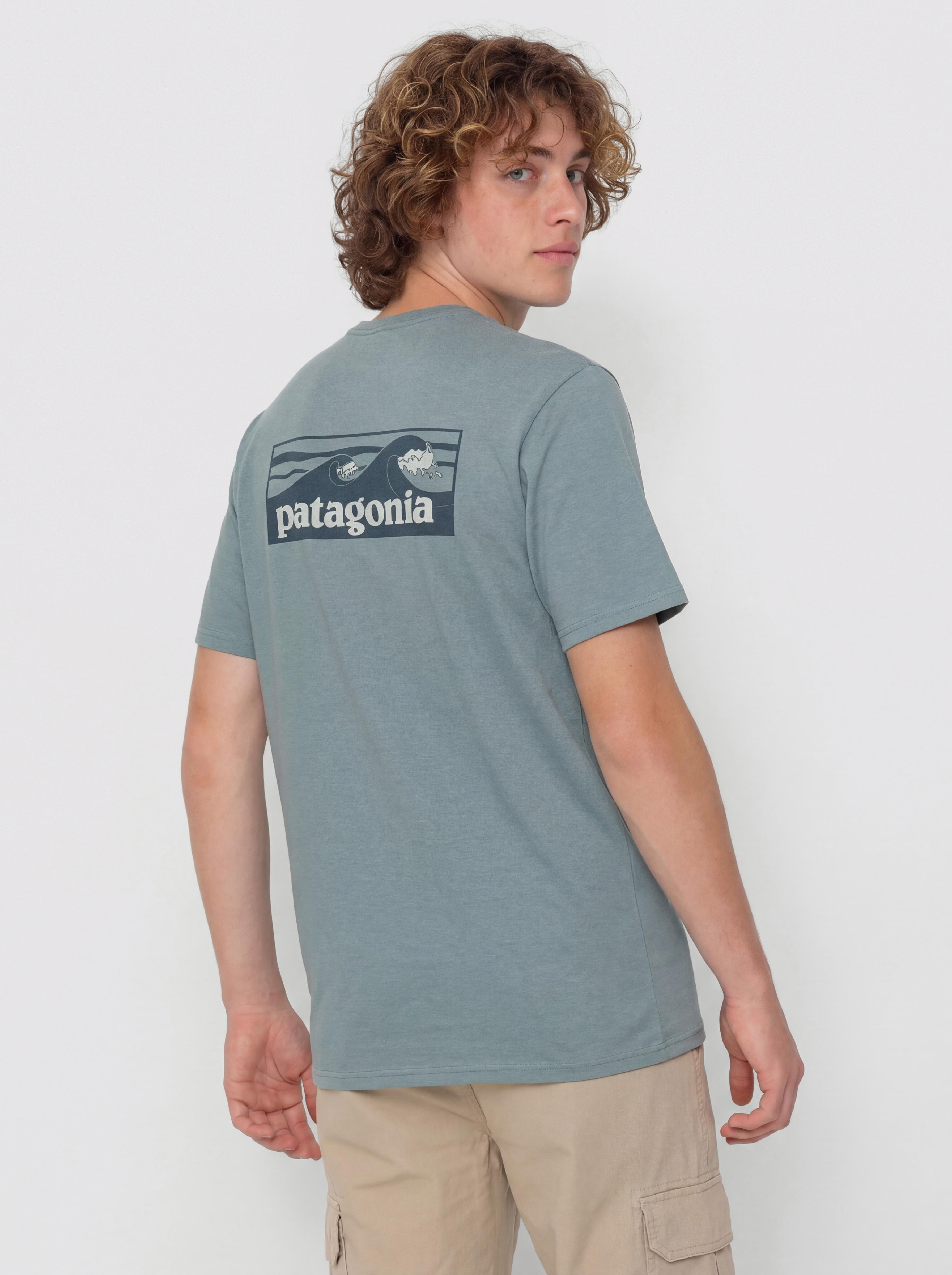 Patagonia Capilene Cool Boardshort Logo T-Shirt (blue sage/light blue sage)