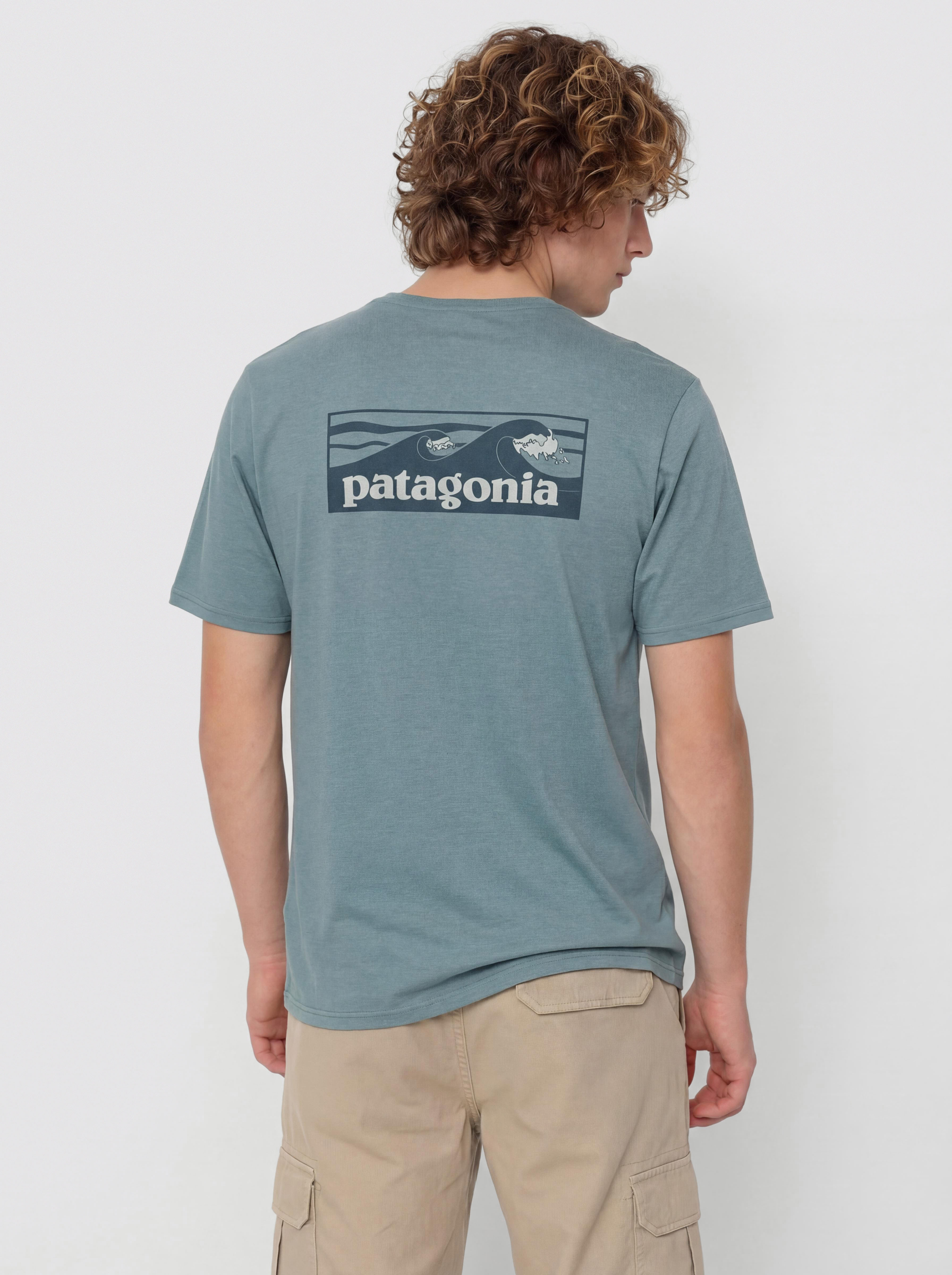 Patagonia Capilene Cool Boardshort Logo T-Shirt (blue sage/light blue sage)
