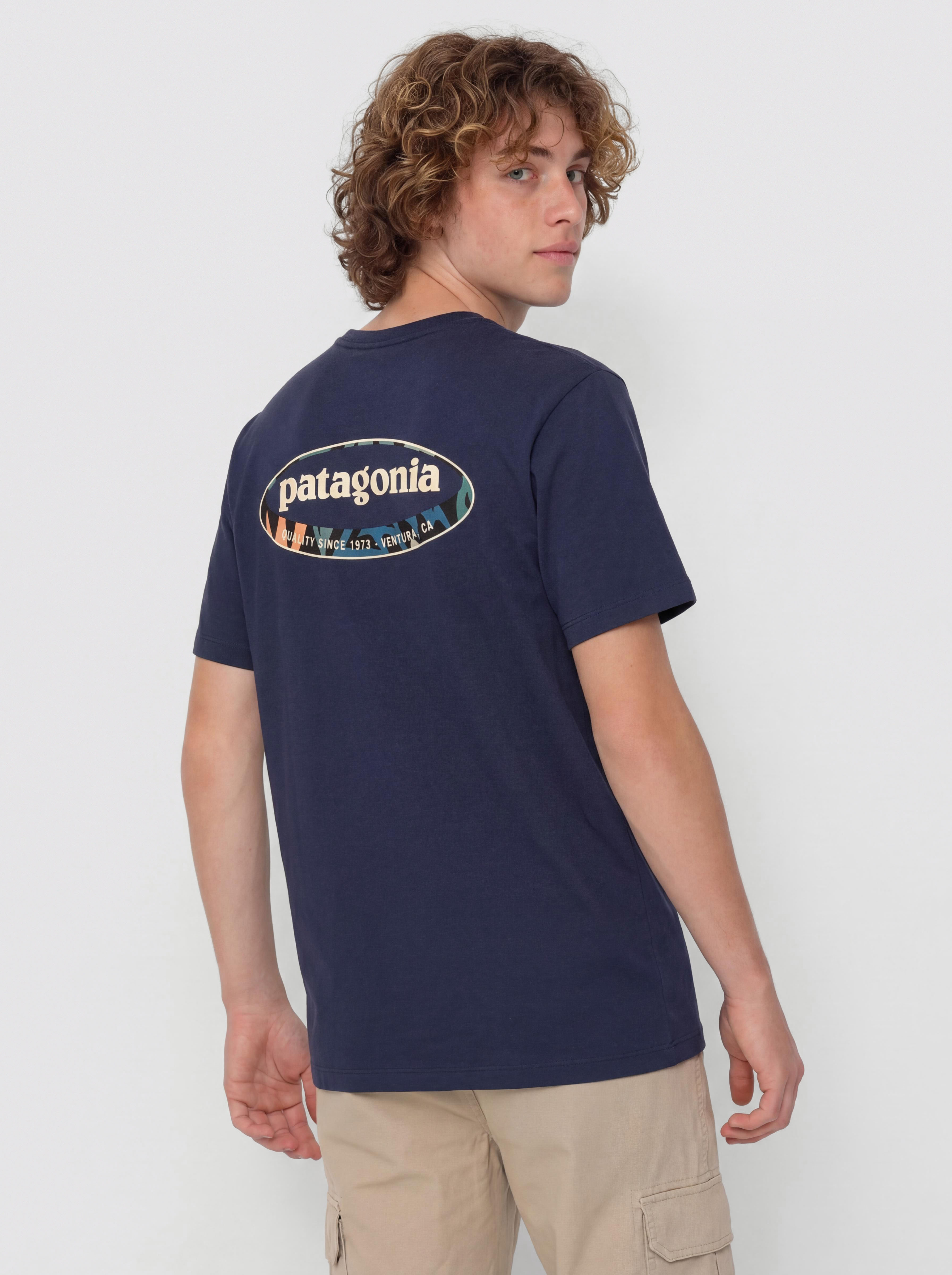 Patagonia 95 Oval Logo T-Shirt (new navy/kaleido)