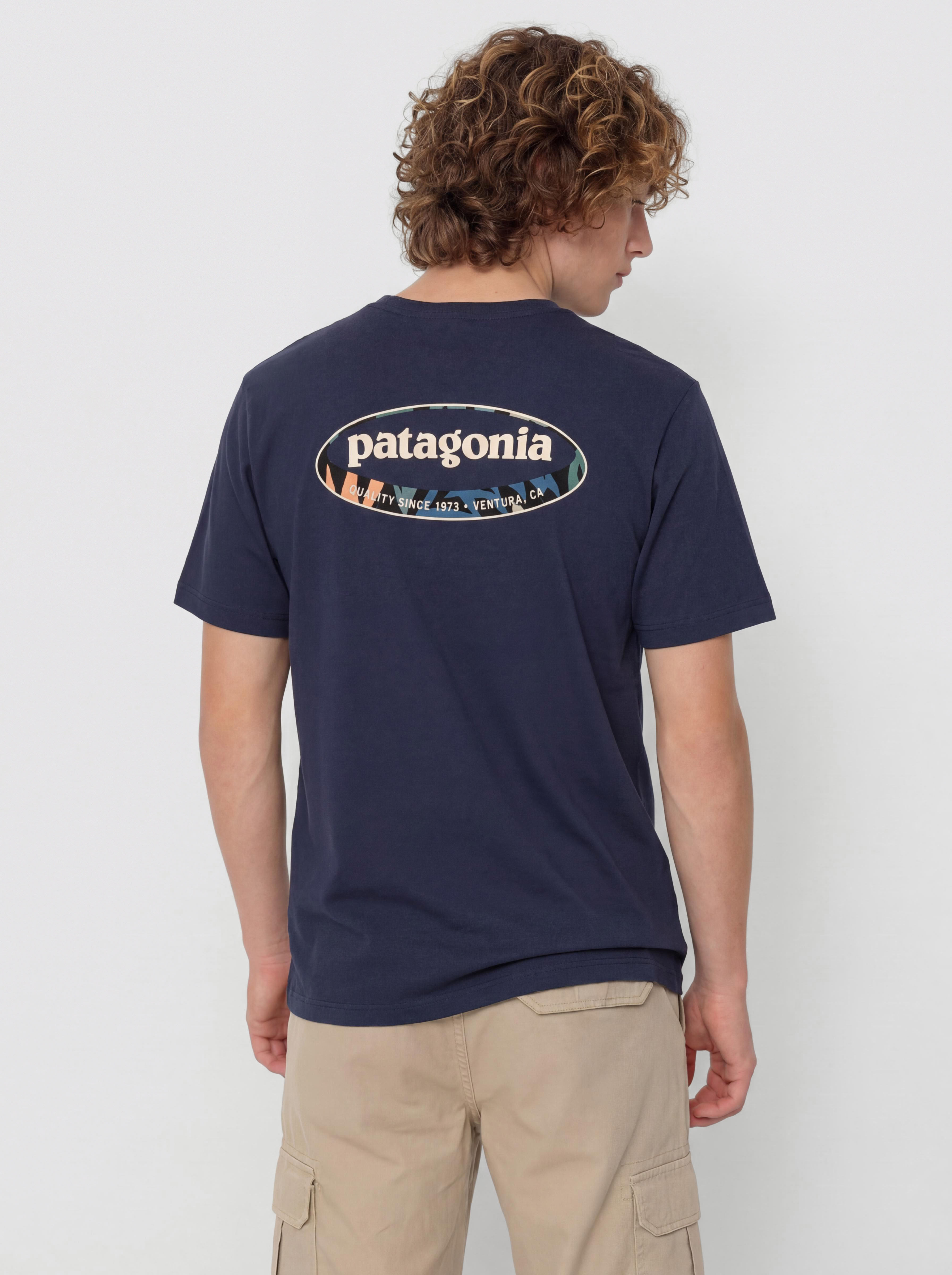 Patagonia 95 Oval Logo T-Shirt - navy blue (new navy/kaleido)