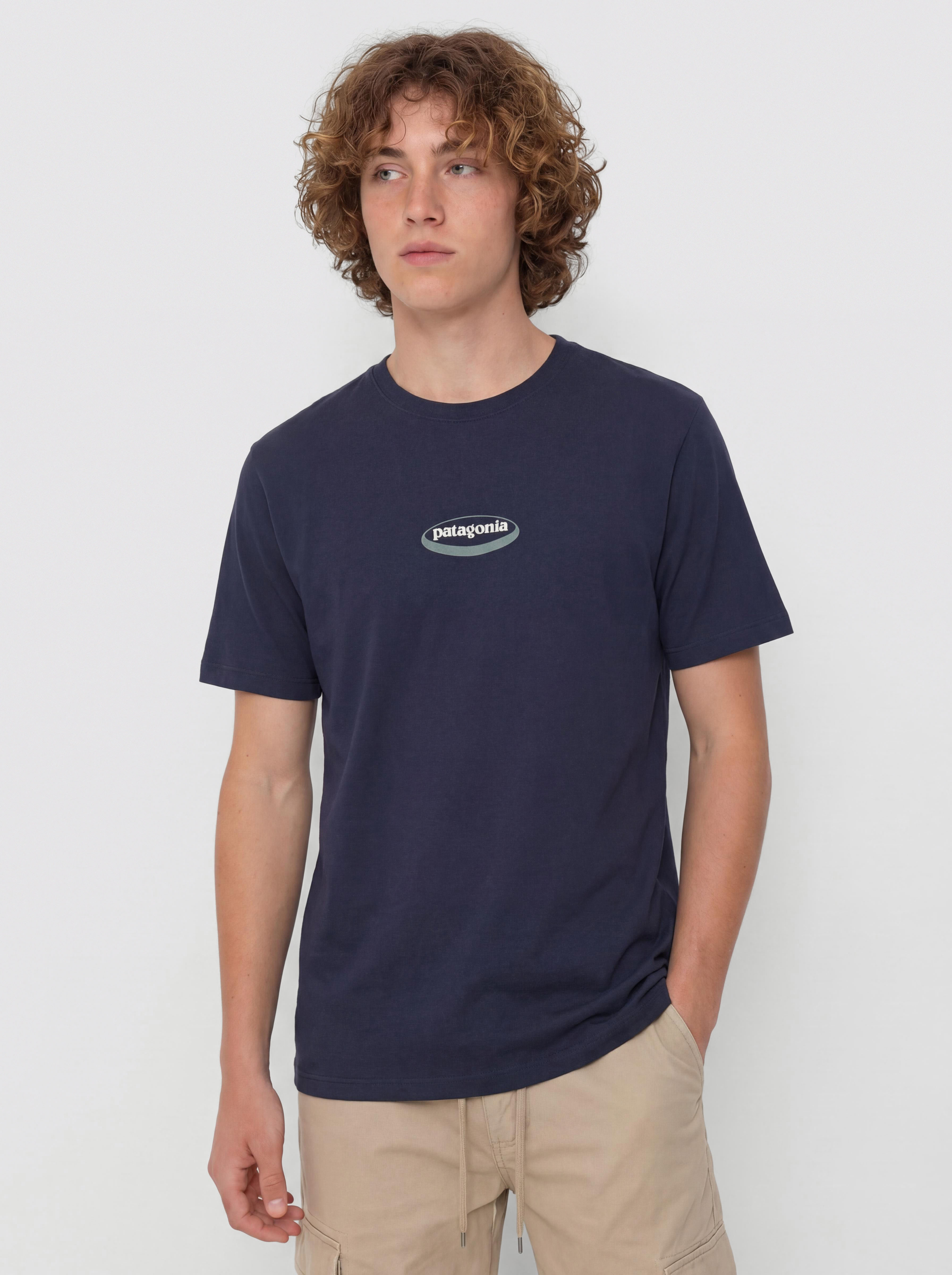 Patagonia 95 Oval Logo T-Shirt (new navy/kaleido)