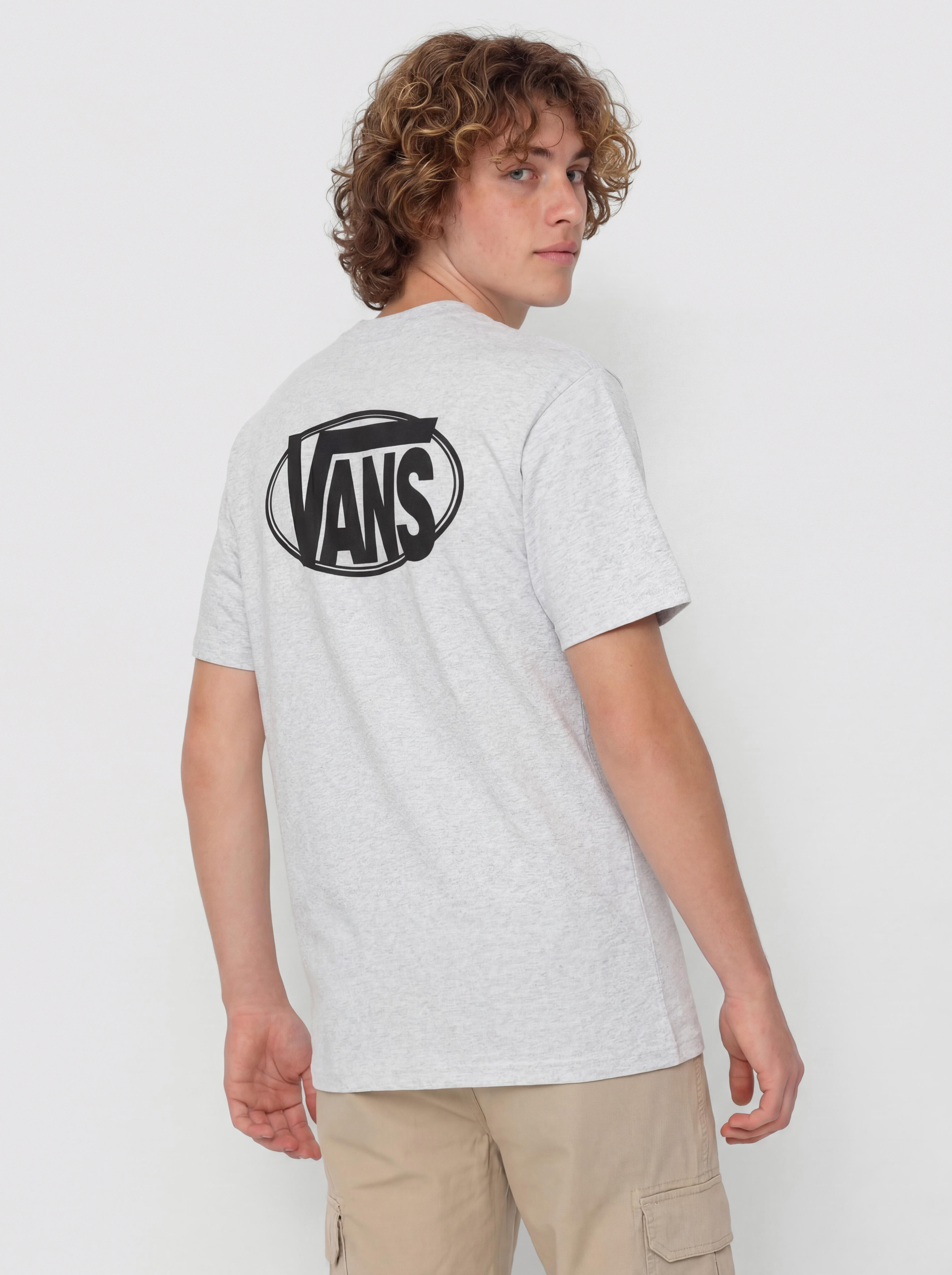 Vans Oval Logo Loose T-Shirt (light grey heat)