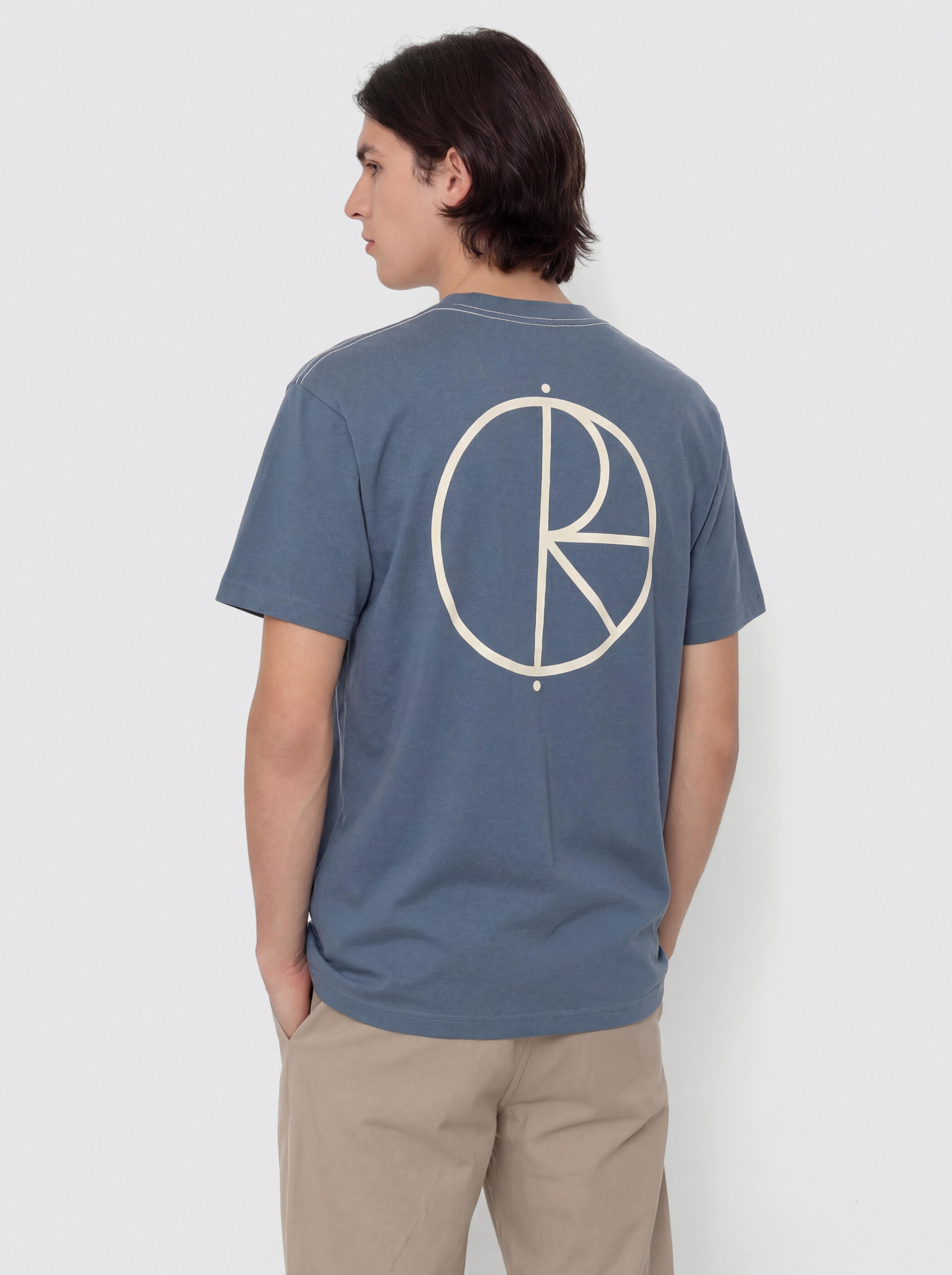 Polar Skate Contrast Stroke Logo T-Shirt (grey blue)