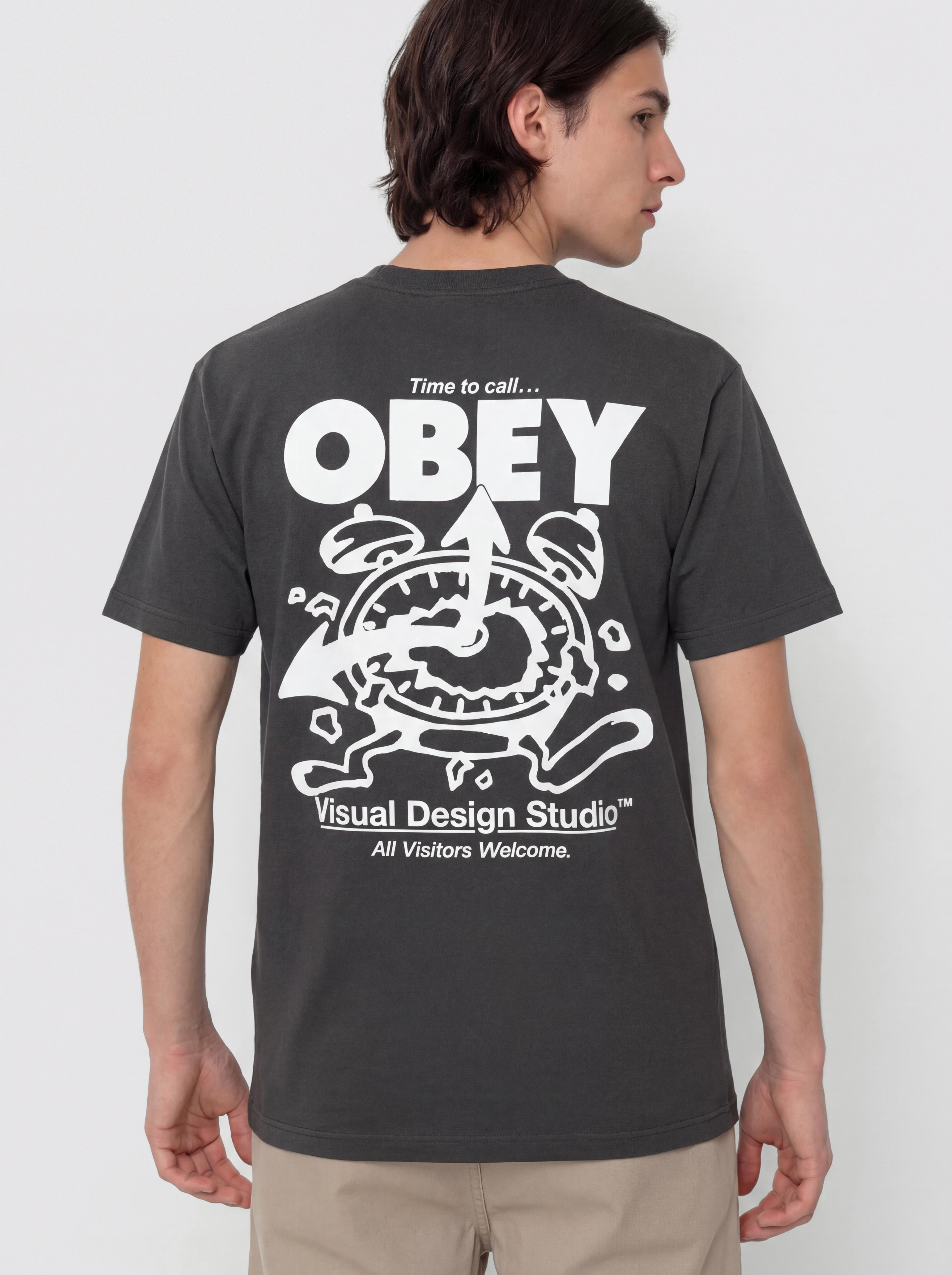 OBEY Time To Call Obey T-Shirt (vintage black)