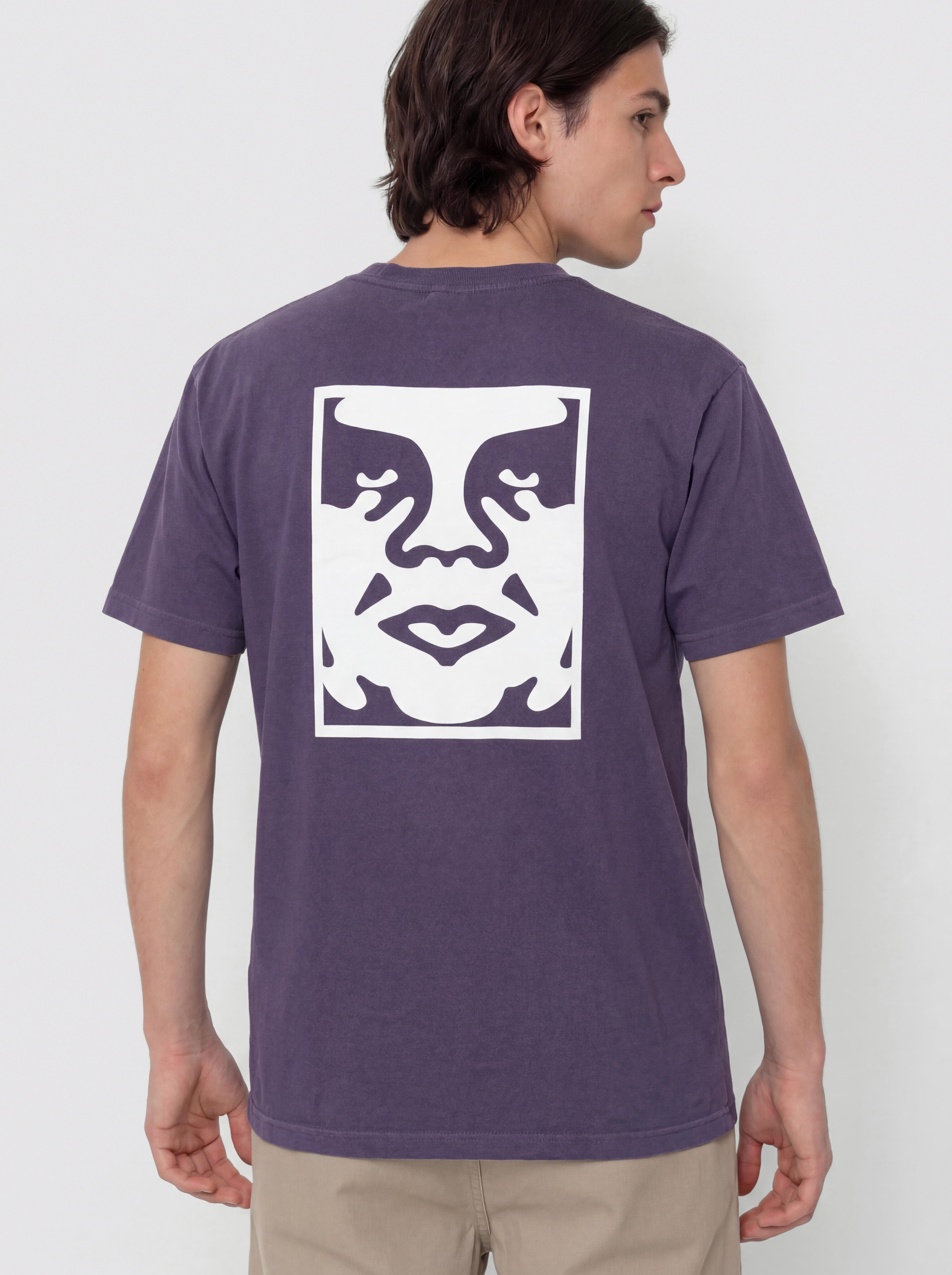 OBEY Bold Icon Face T-Shirt (pigment purple velvet)