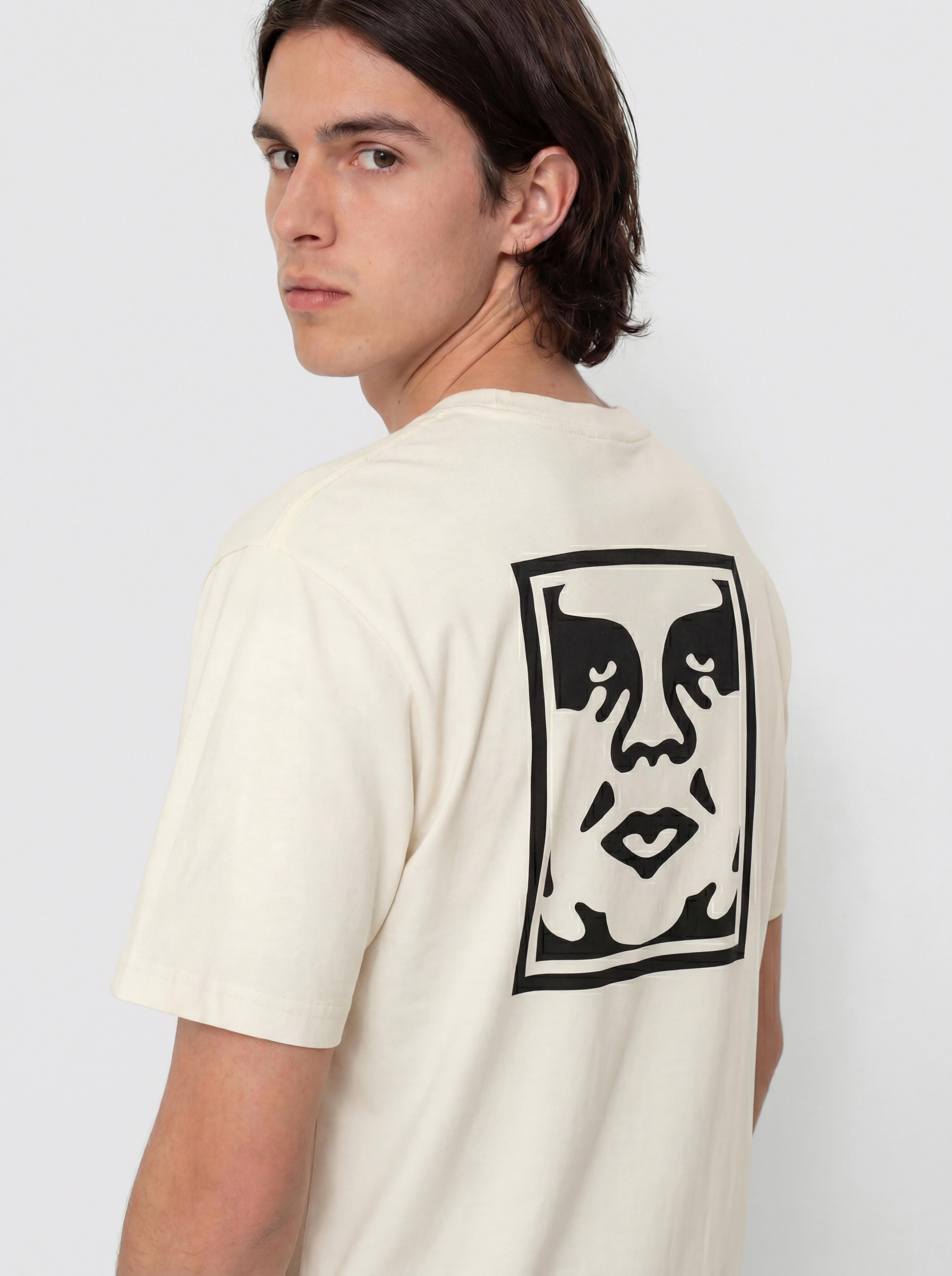 OBEY Obey Bold Icon Face T-Shirt - white (pigment chalk)
