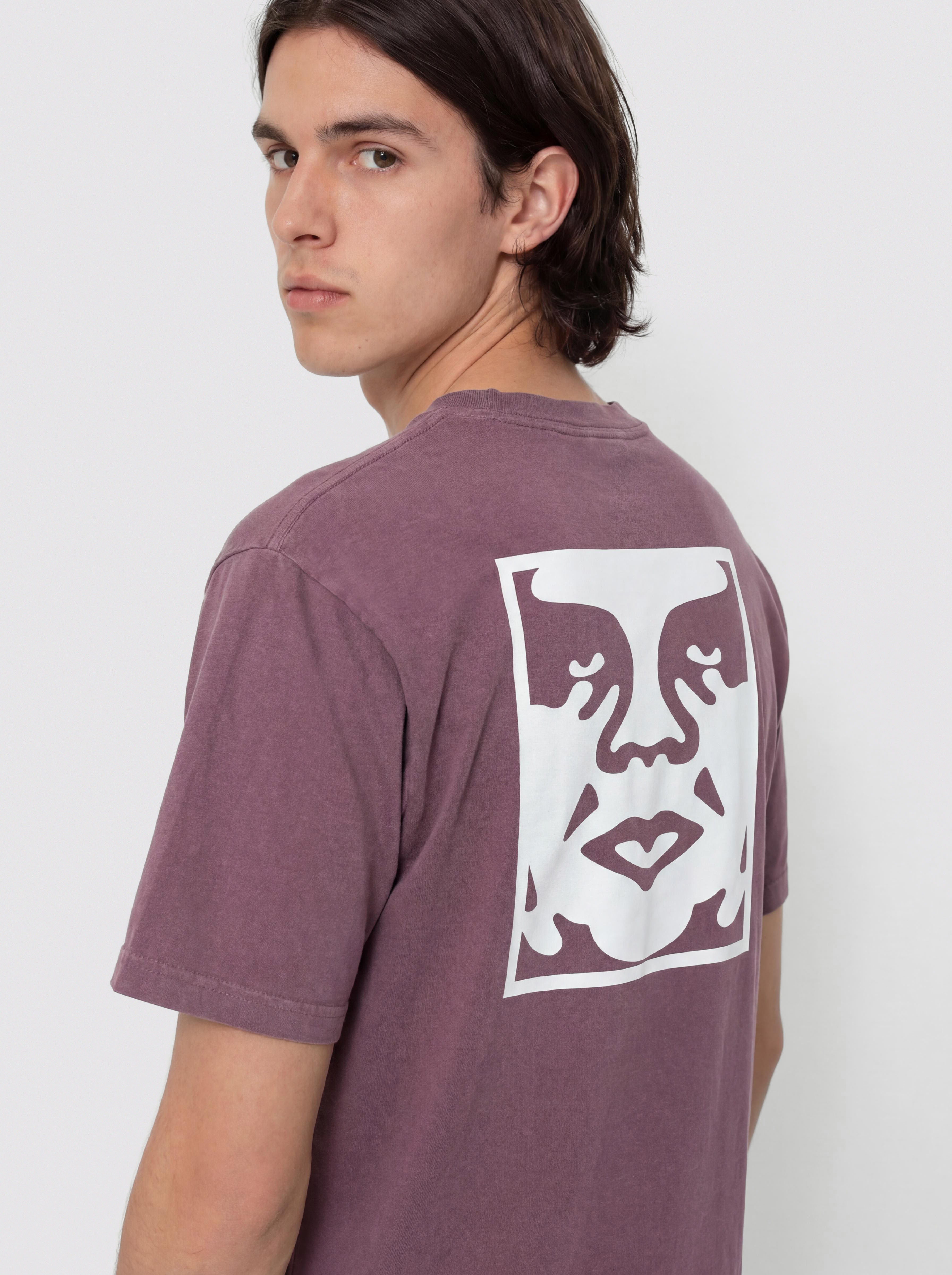 OBEY Obey Bold Icon Face T-Shirt (pigment plum perfect)