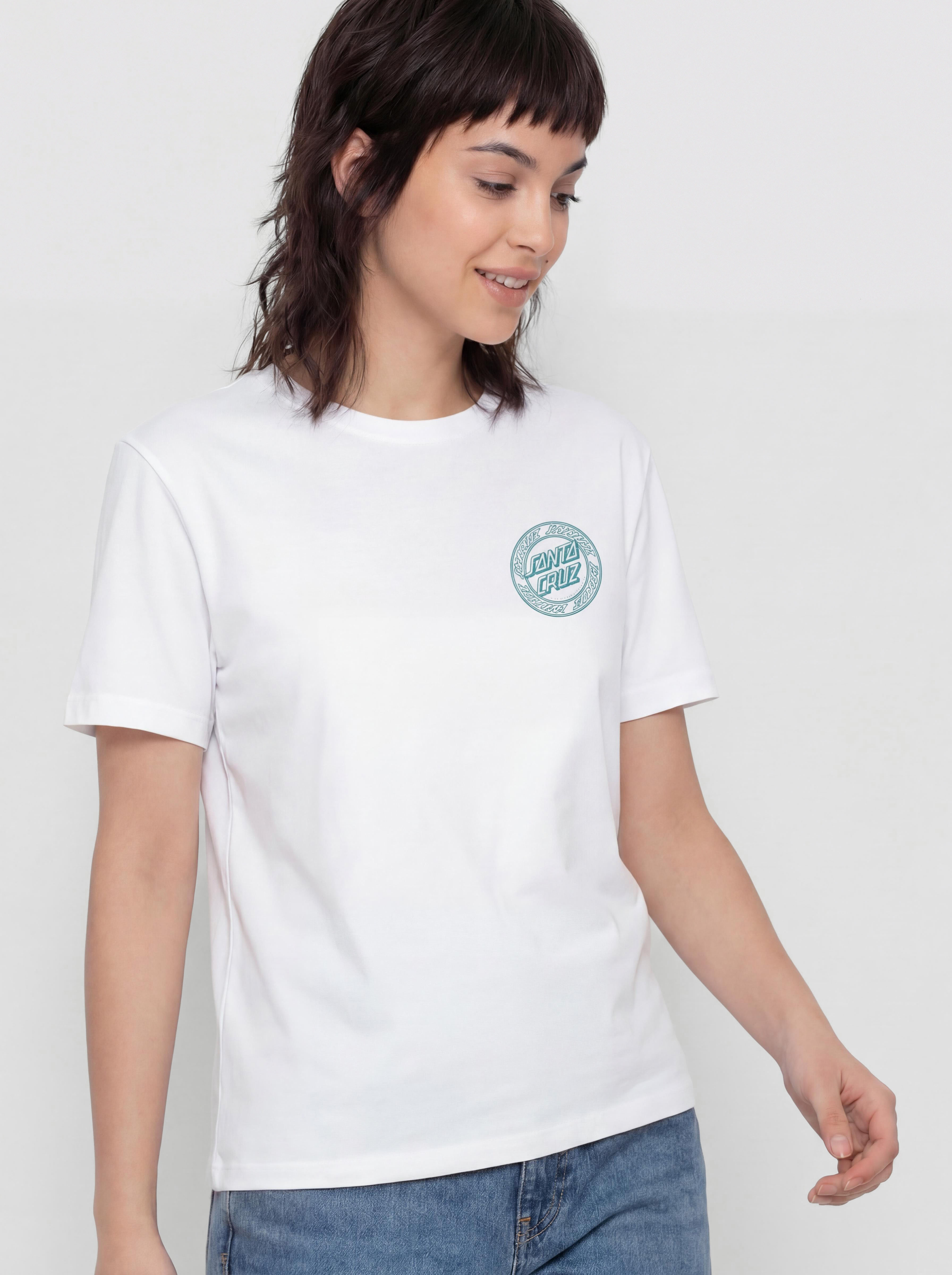Santa Cruz T-Shirt Check Outline Ringed Dot Wmn (white)