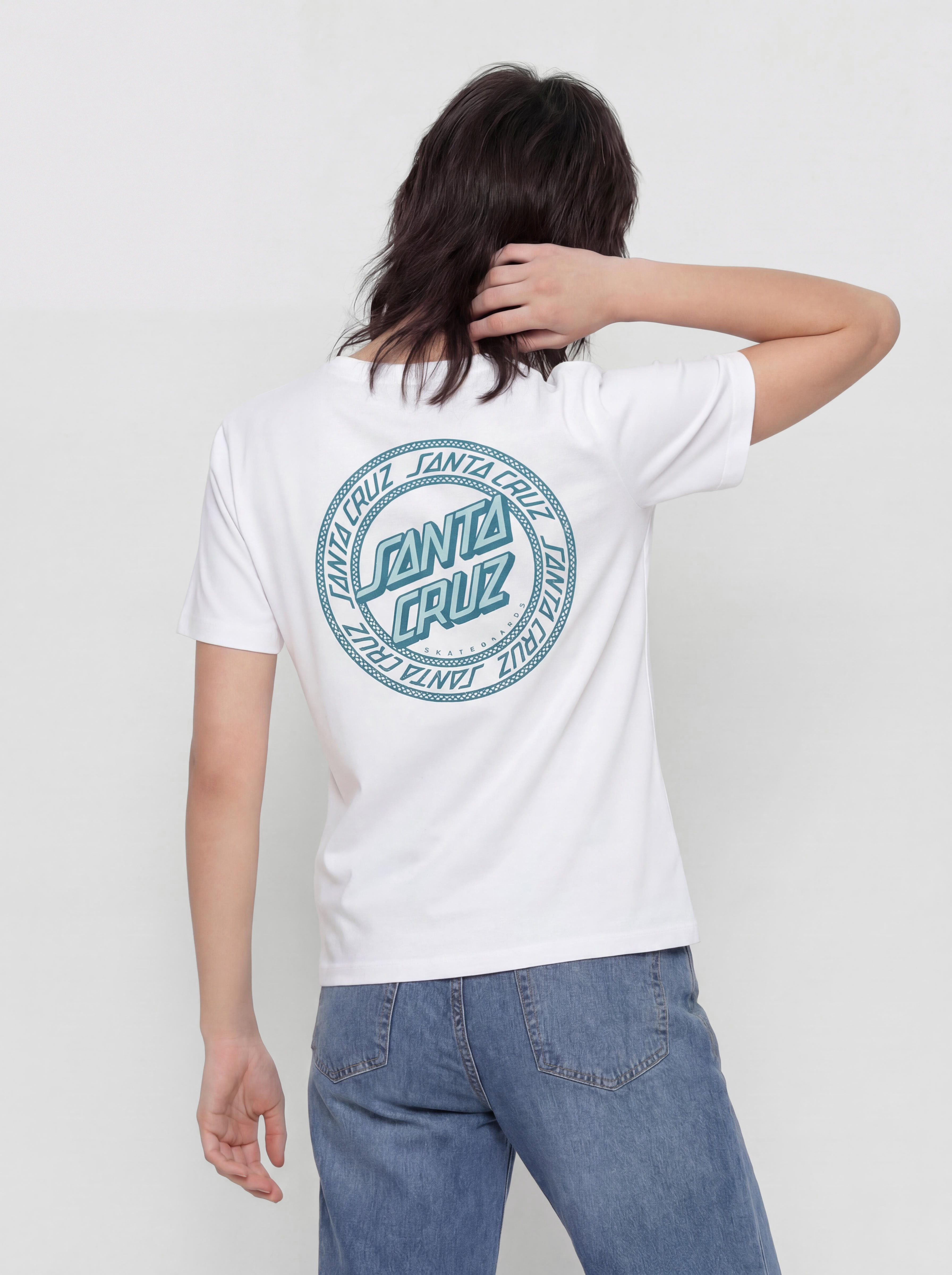 Santa Cruz T-Shirt Check Outline Ringed Dot Wmn (white)