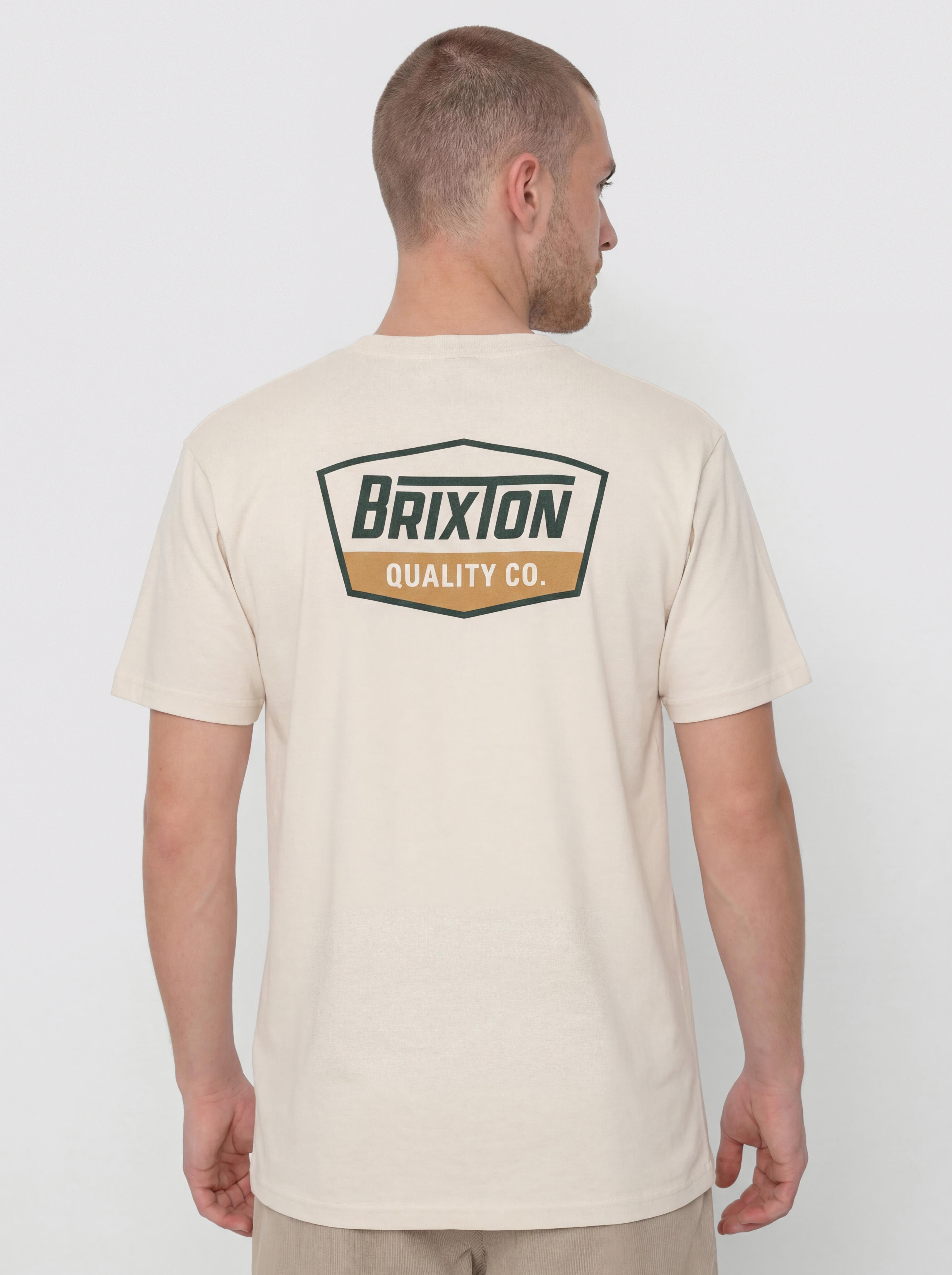 Brixton T-Shirt Regal Std (cream/dark green/metal bronze)