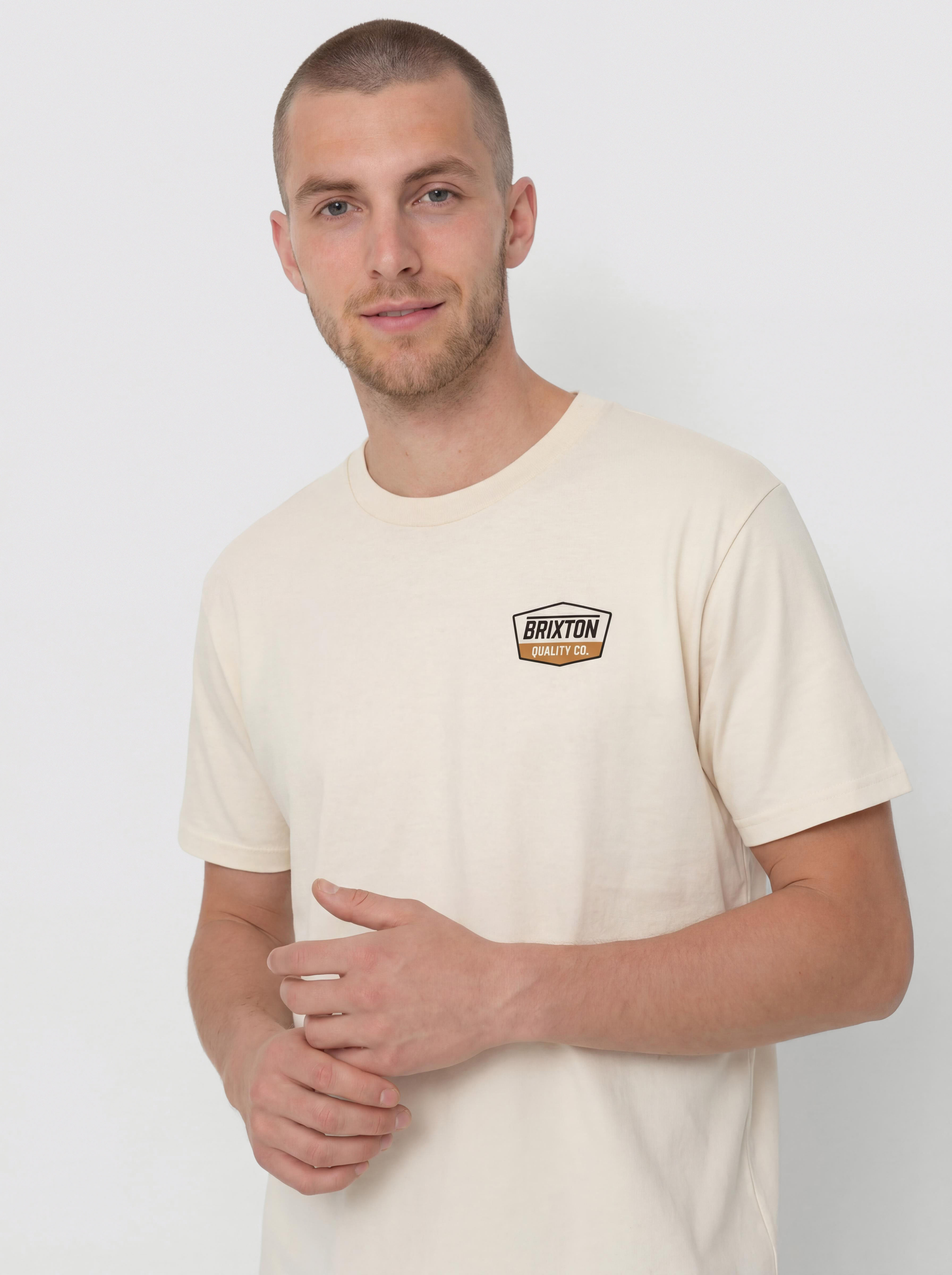 Brixton T-Shirt Regal Std (cream/dark green/metal bronze)