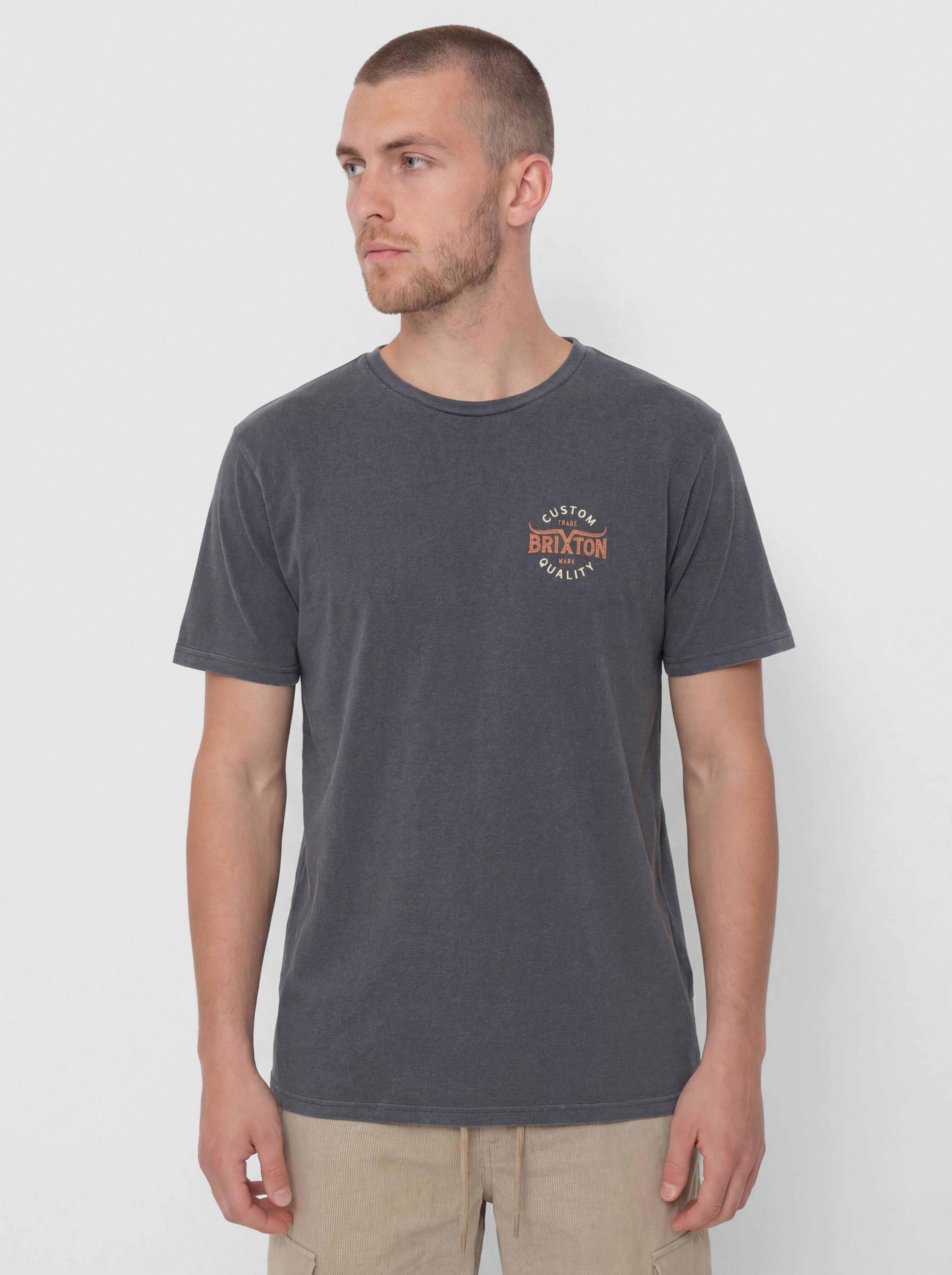 Brixton Gibson Stt T-Shirt (washed navy worn wash)