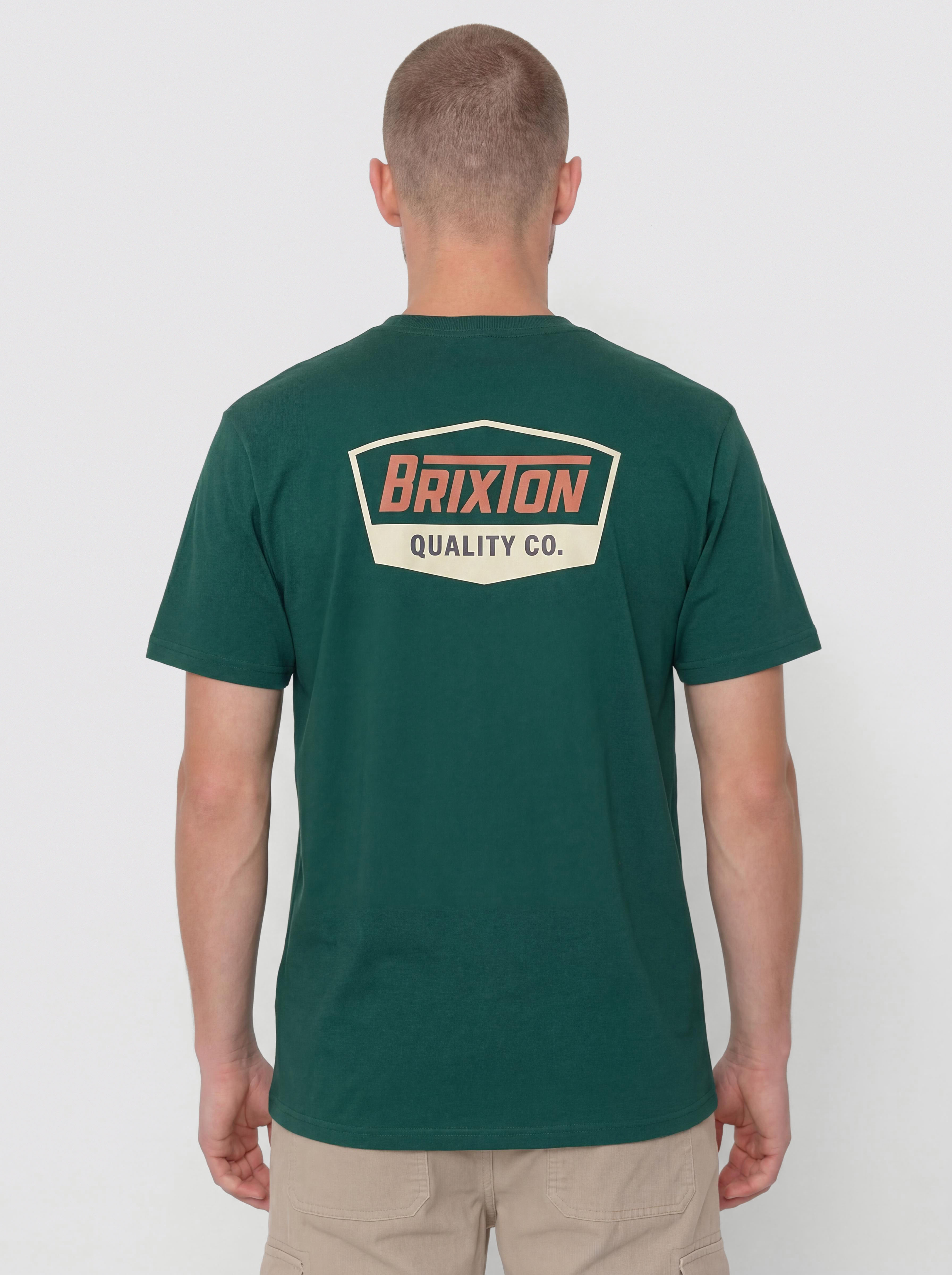 Brixton Regal Stt T-shirt (deep emerald/rust/sand)