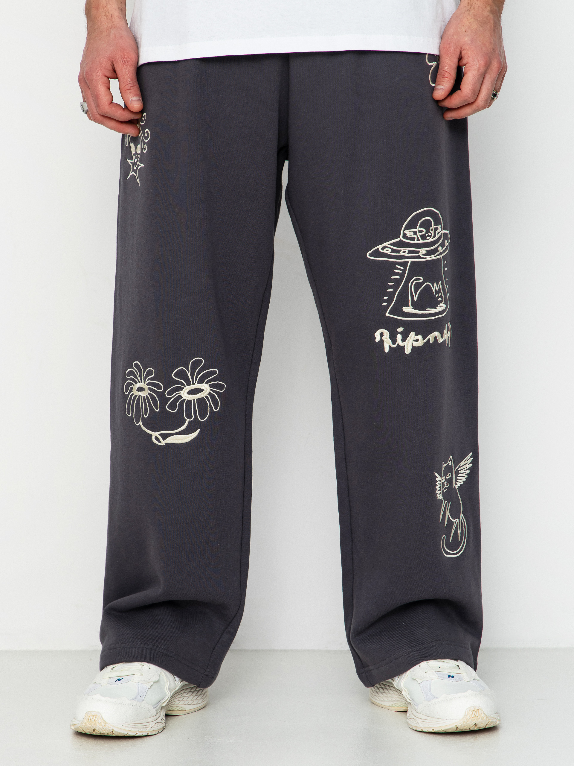 RipNDip Blonded Straight Leg Pants (charcoal)