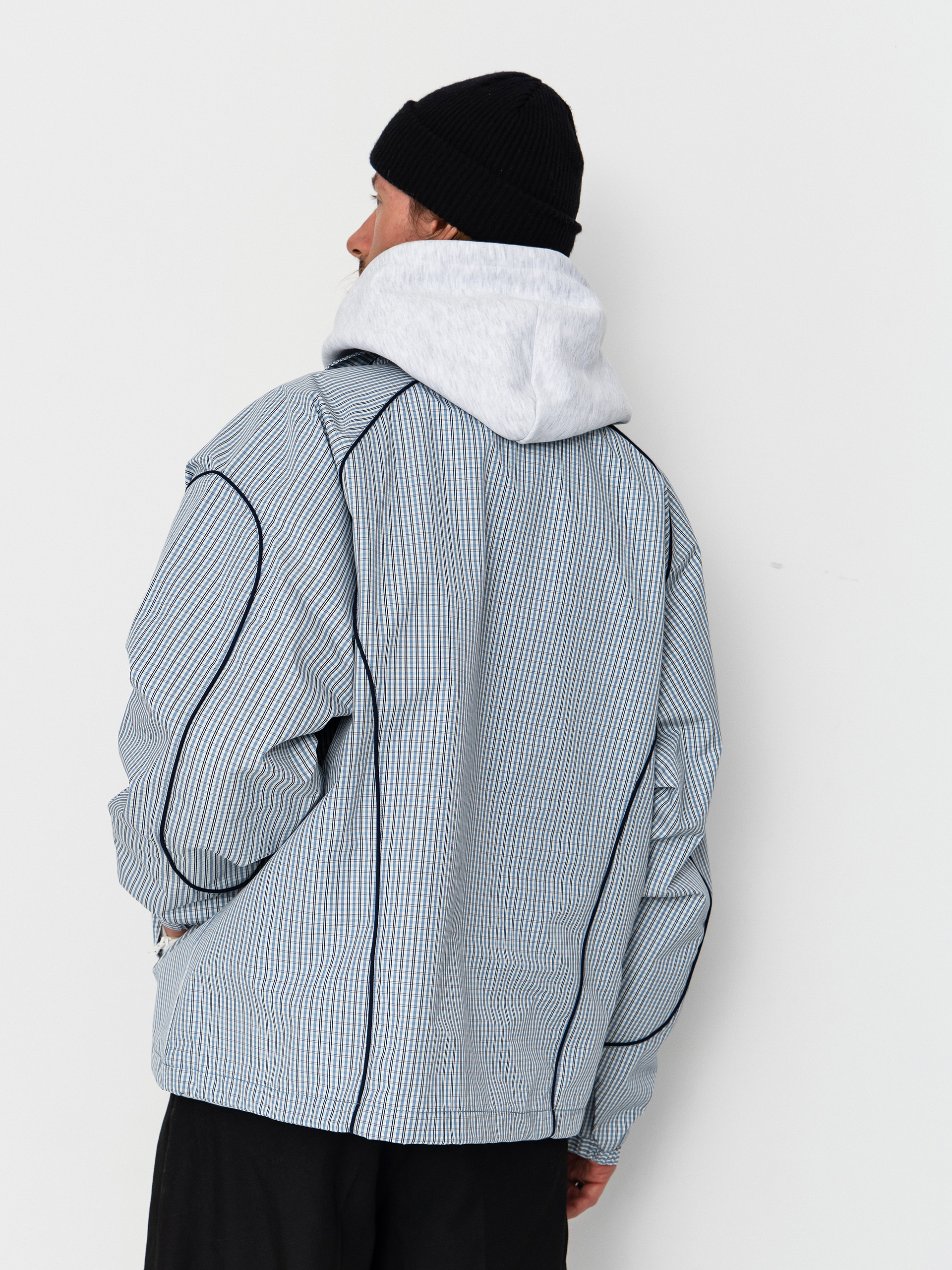 OBEY Practice Windbreaker Jacket - blue (plaid multi)