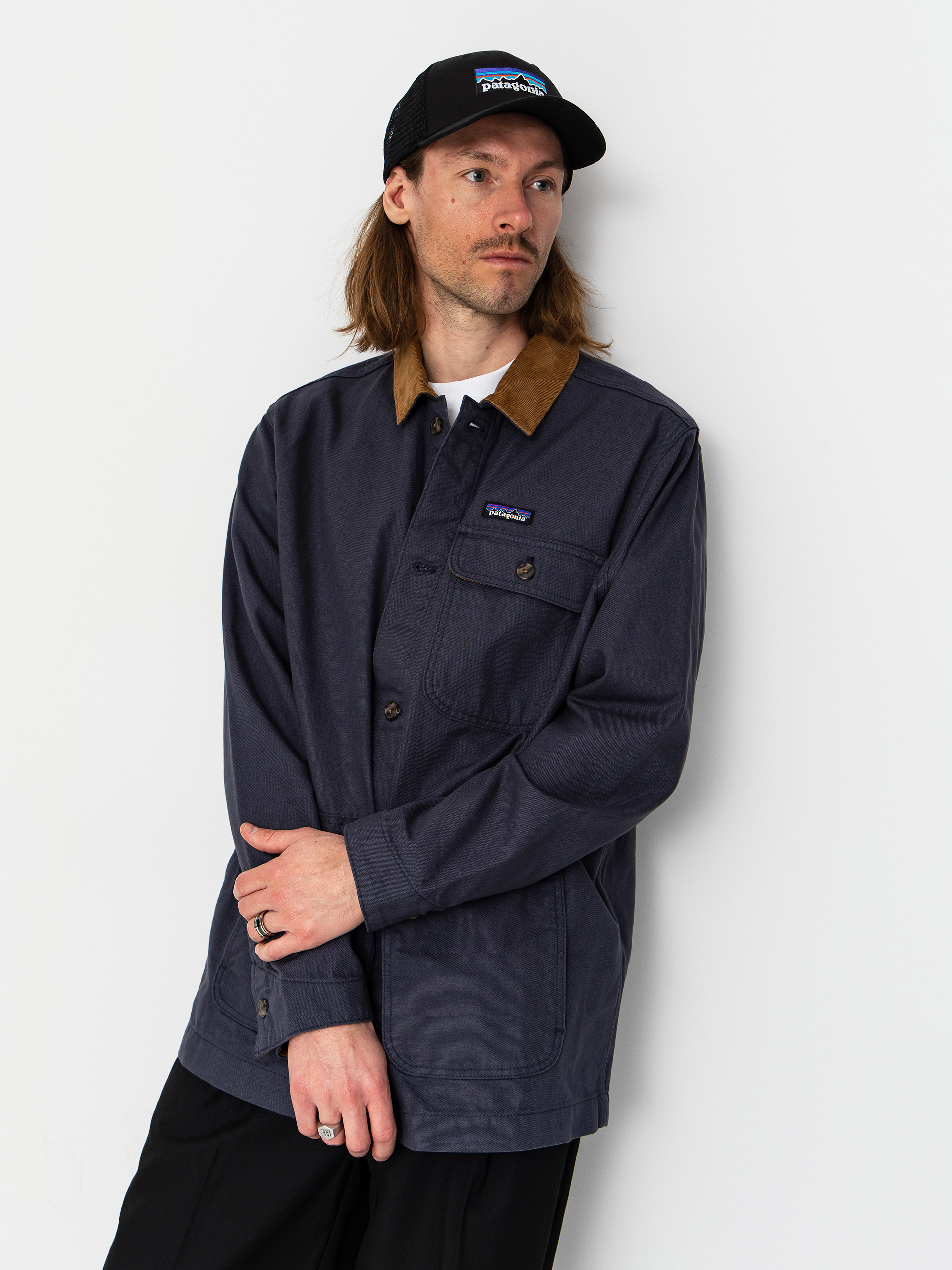 Patagonia Point Reyes Canvas Jacket - navy blue (smolder blue)