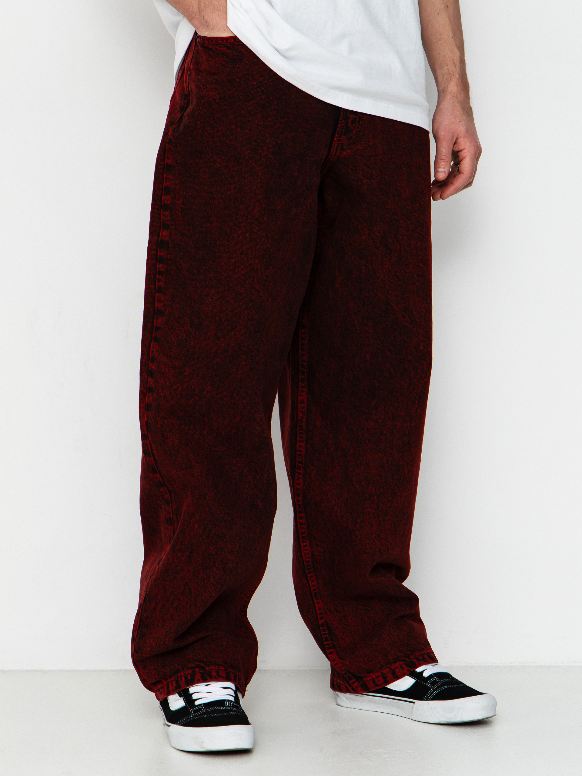 Vans Check 5 Baggy Acid Overdyed Denim Hose (racing red)
