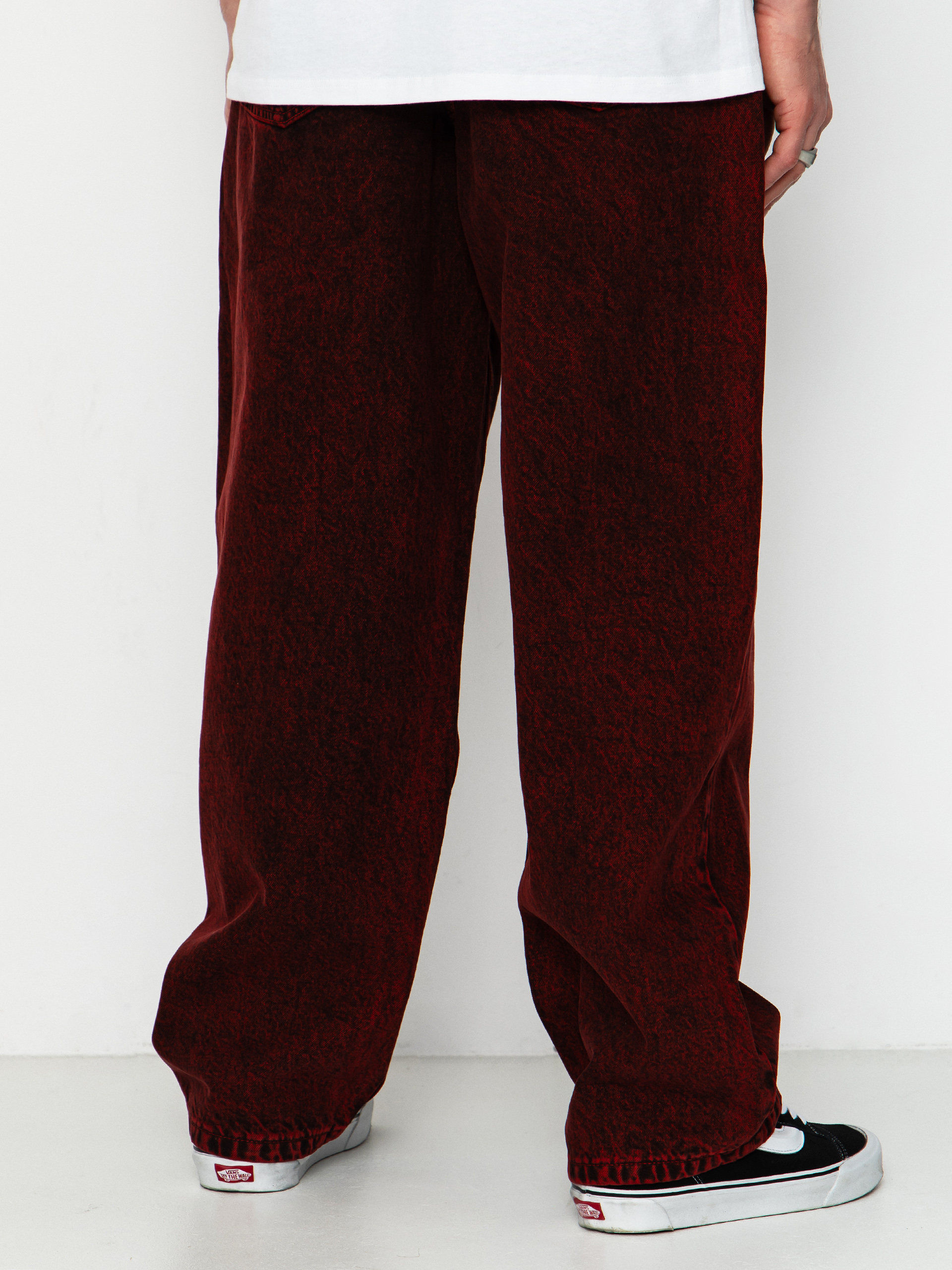 Vans Check 5 Baggy Acid Overdyed Denim Hose (racing red)