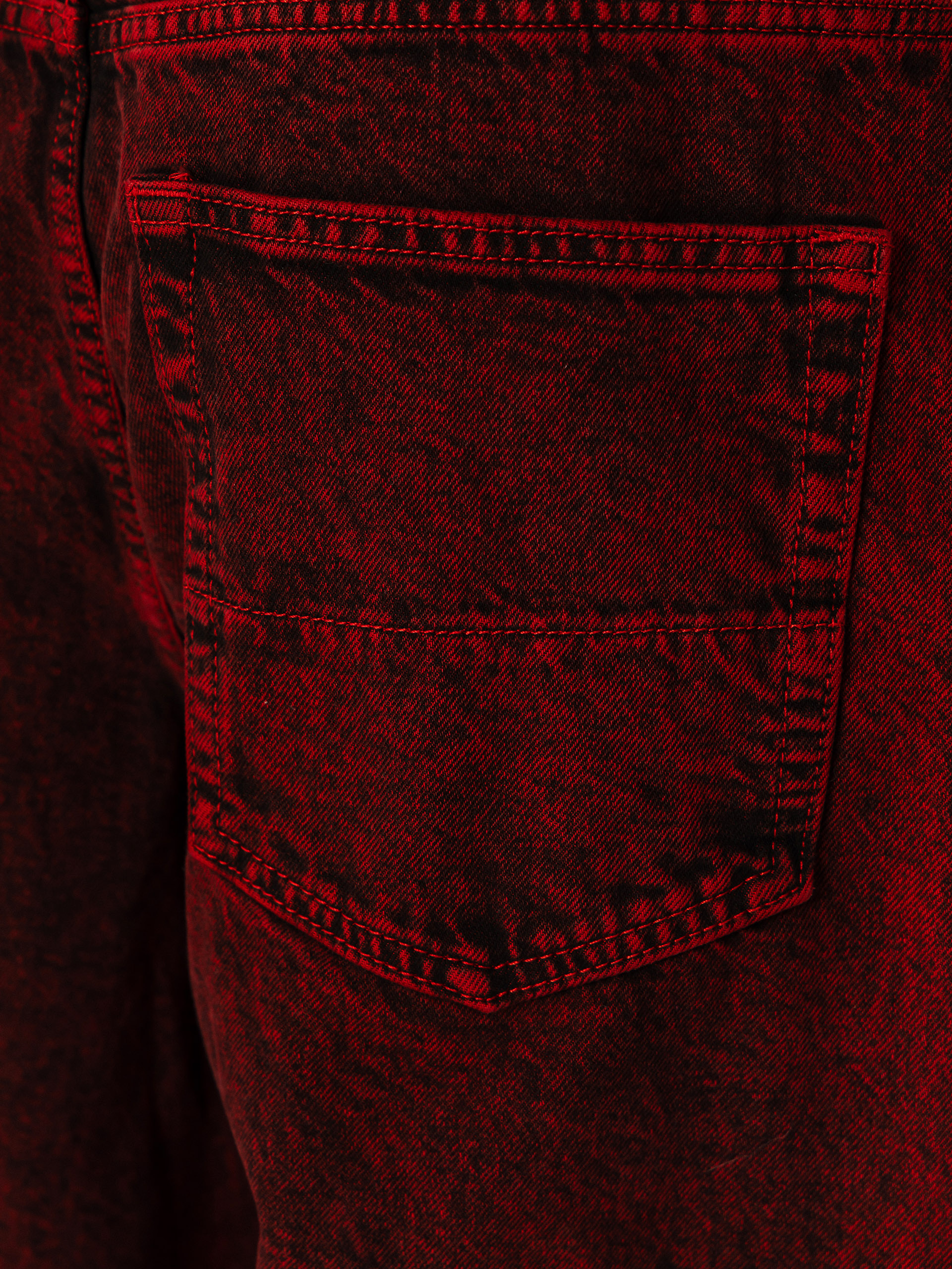 Vans Check 5 Baggy Acid Overdyed Denim Hose (racing red)