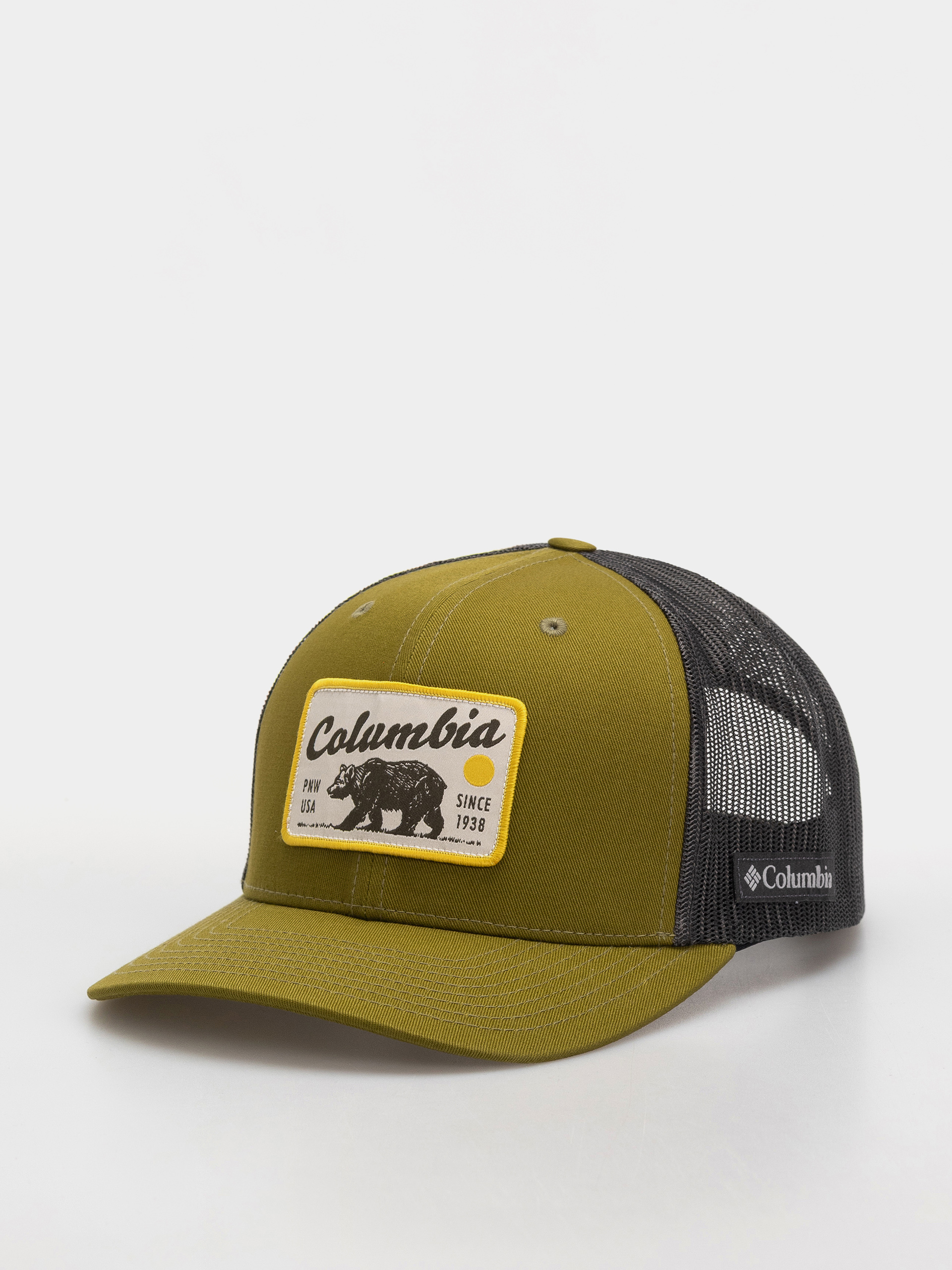 Columbia Mesh Snap Back Cap (mossy green/pnw bear)