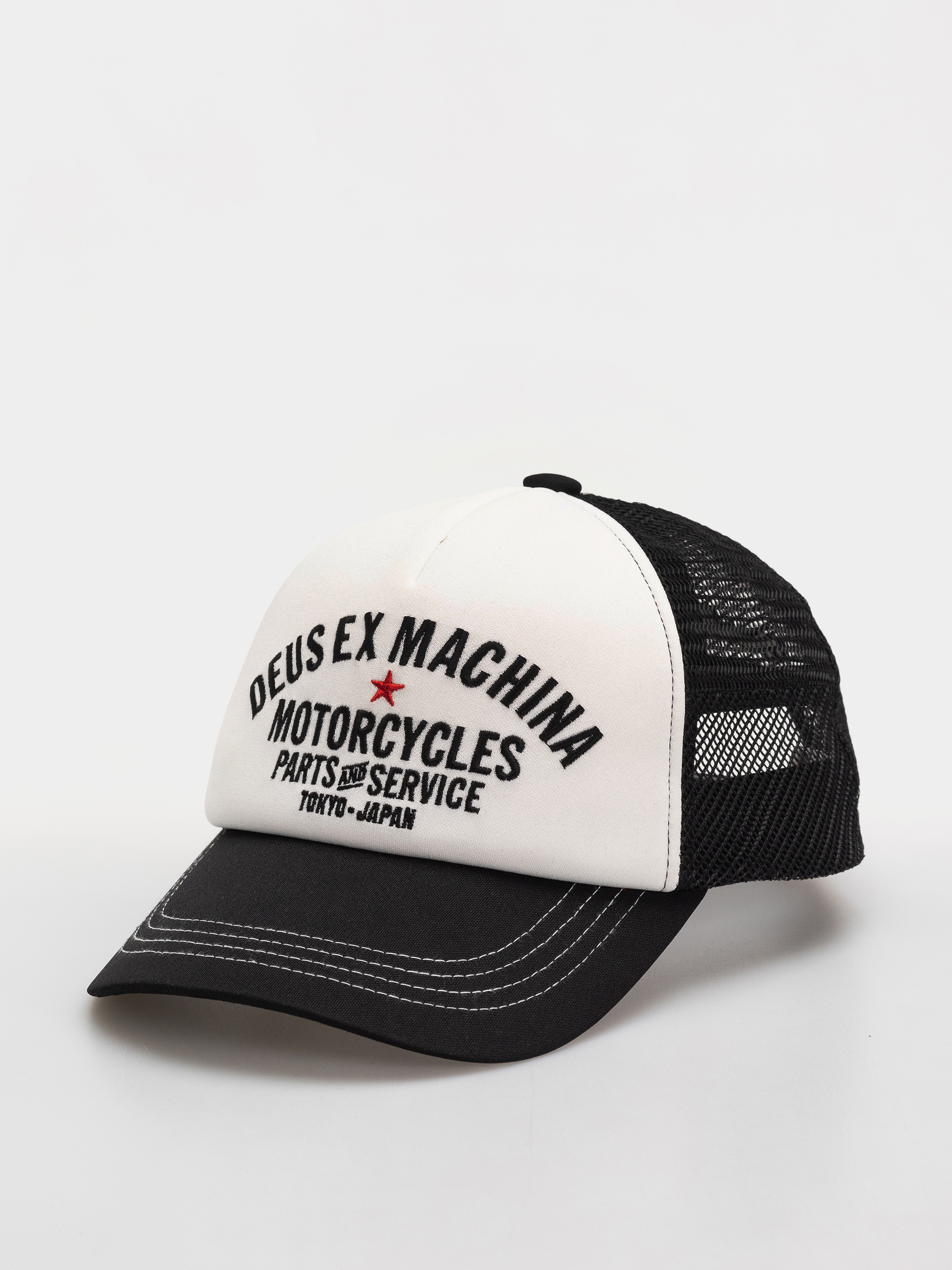Deus Ex Machina Tokyo Original Address Cap - white, black (black)