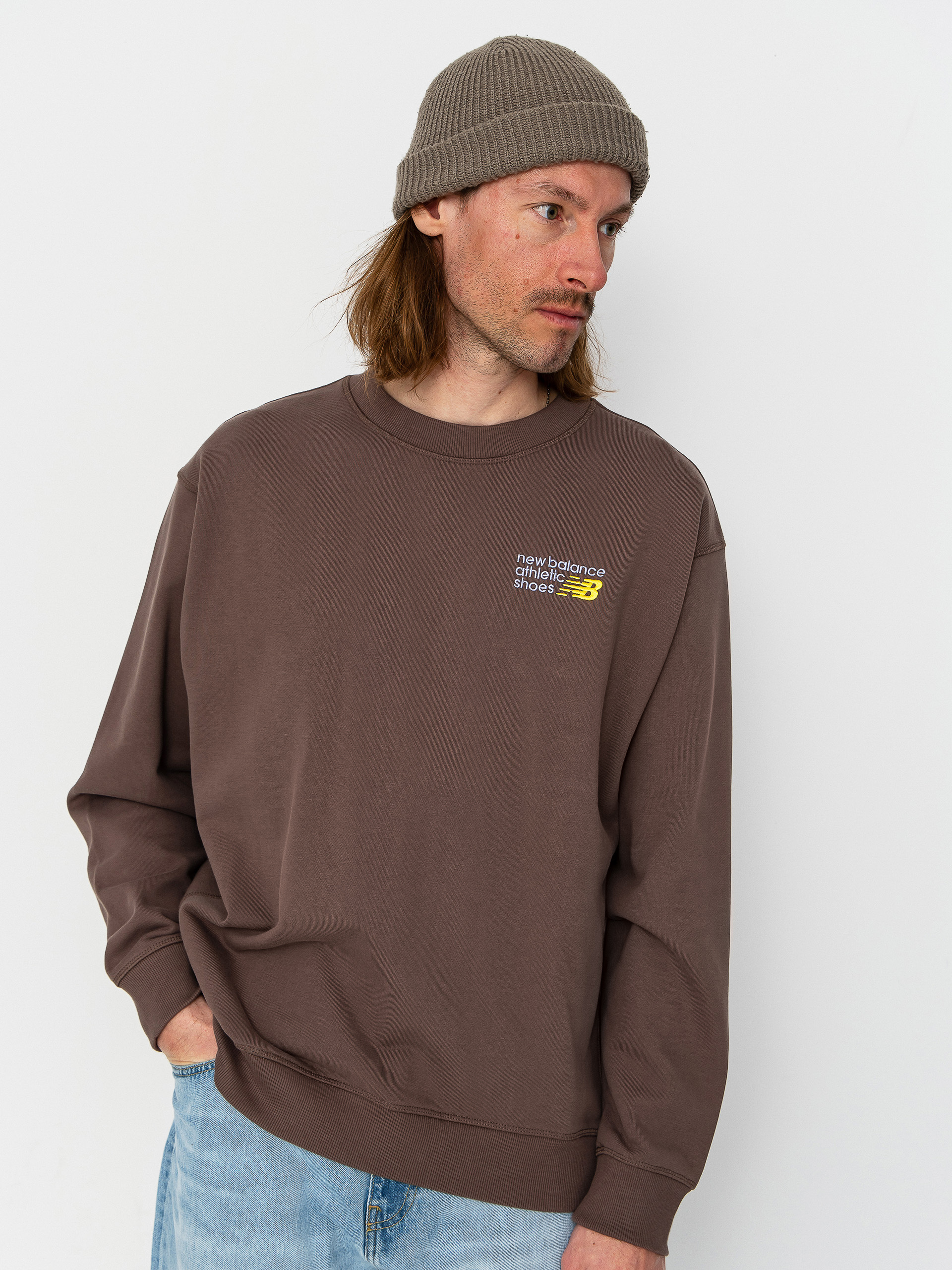 New Balance Athletics Premium Logo Crew Sweatshirt (cortado)