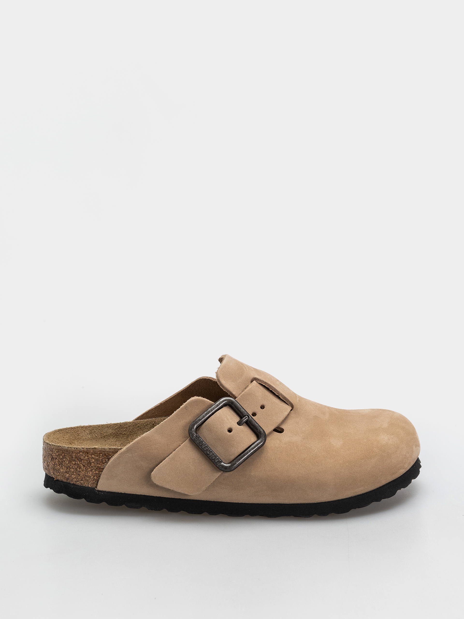 Birkenstock Flip-flops Boston Wire Buckle Nubuck Leather Narrow (sandcastle)