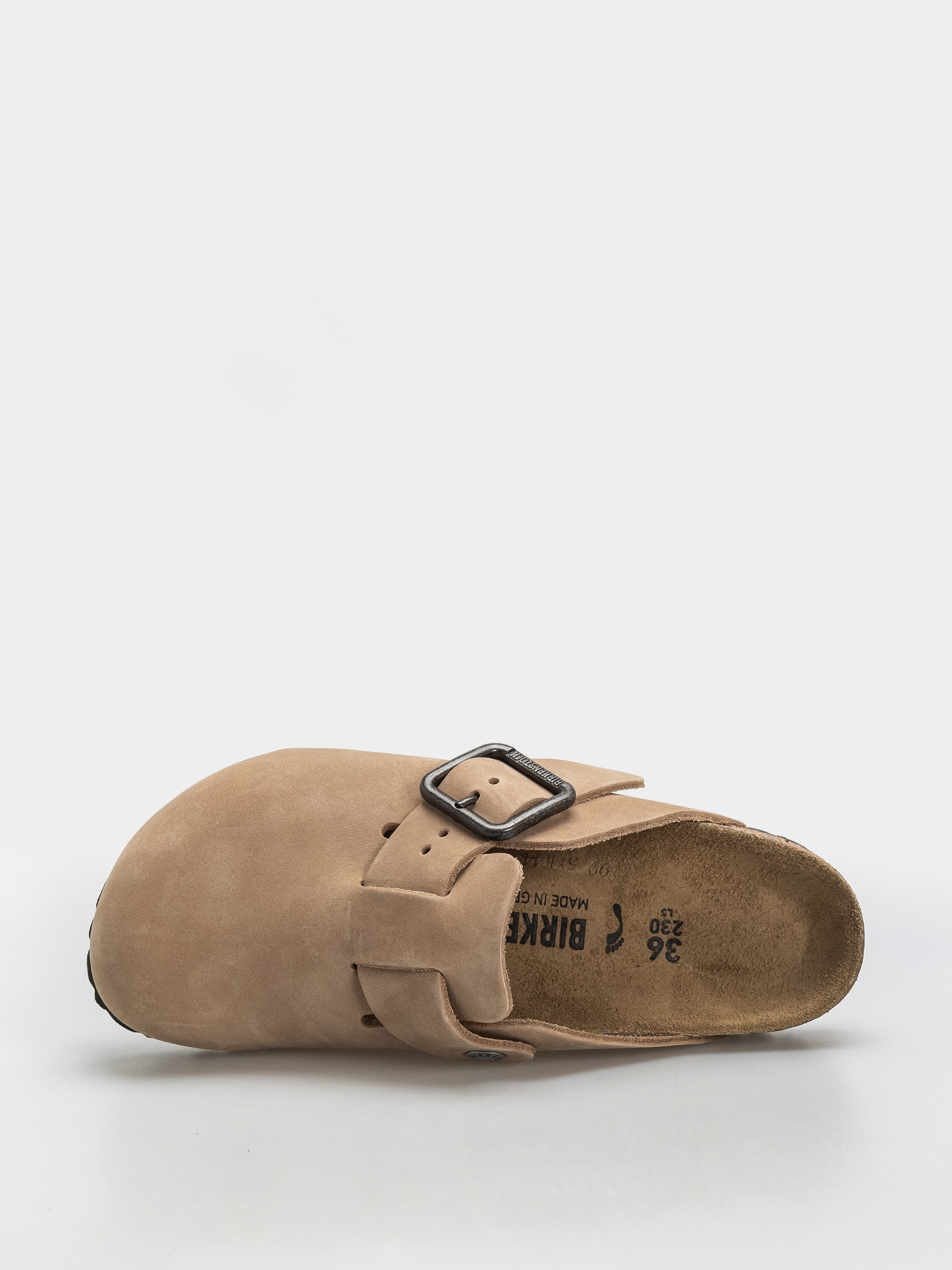 Birkenstock Flip-flops Boston Wire Buckle Nubuck Leather Narrow (sandcastle)