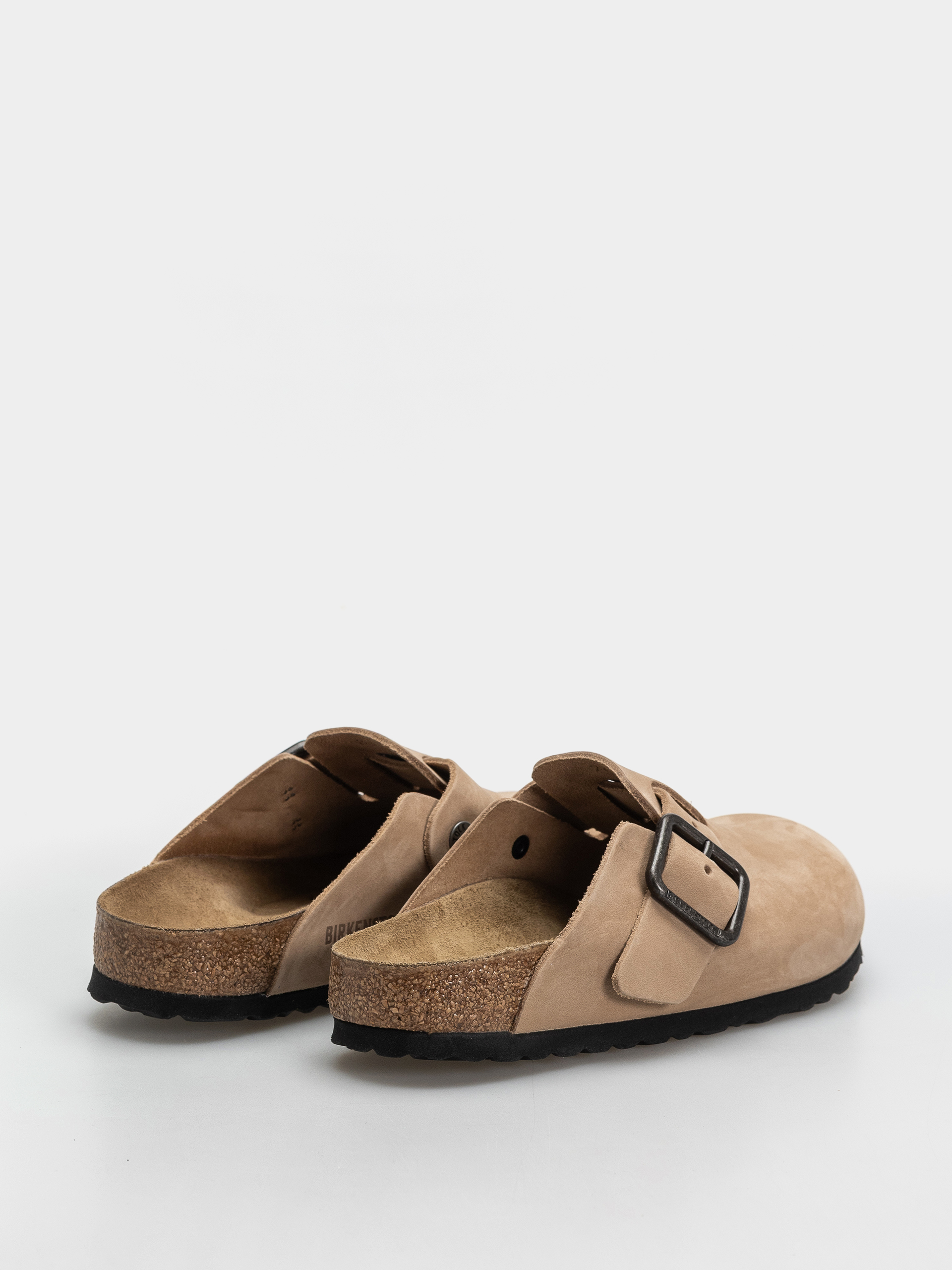 Birkenstock Flip-flops Boston Wire Buckle Nubuck Leather Narrow (sandcastle)