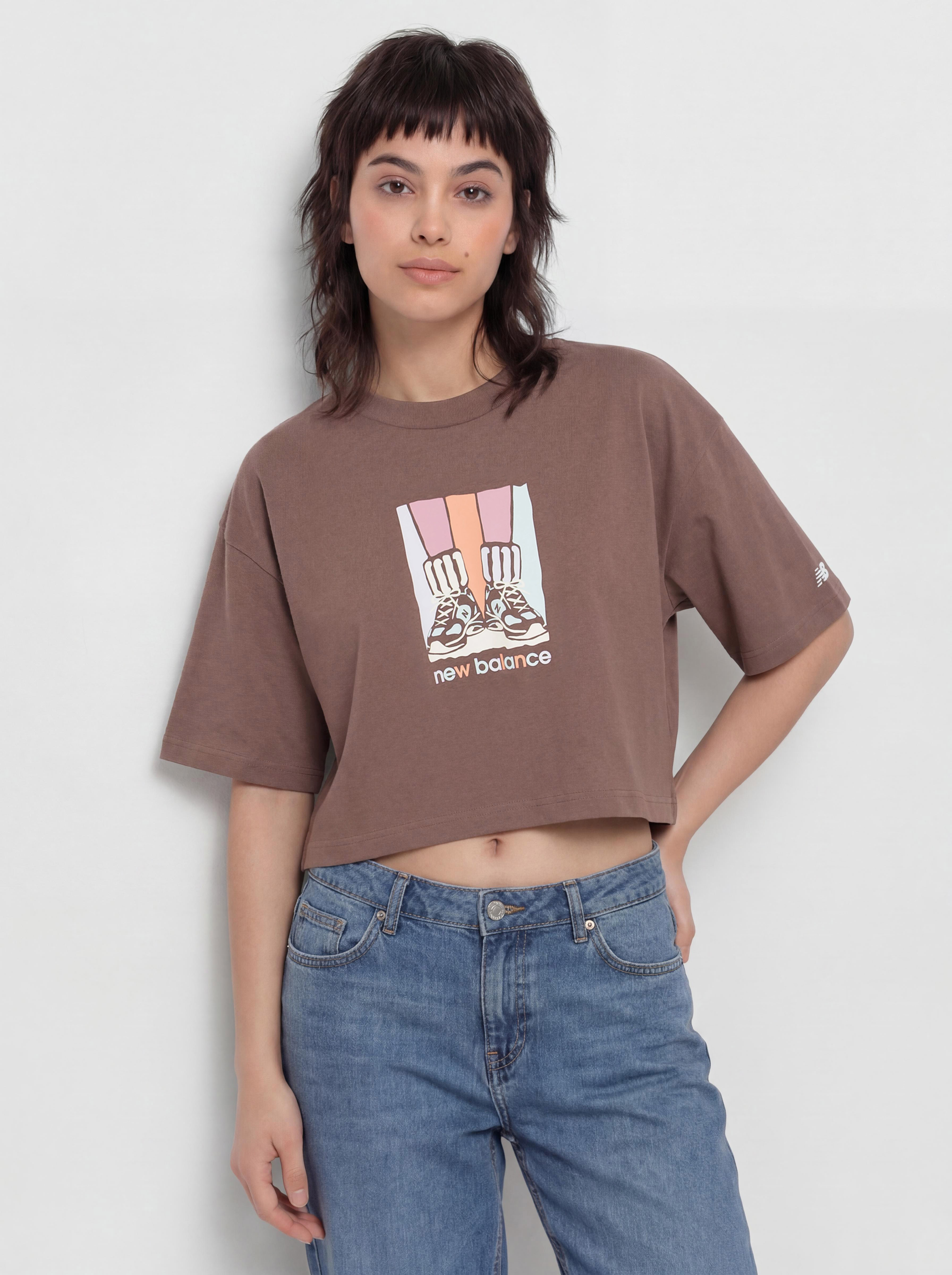 New Balance Athletics Gradient Shoes Wmn T-Shirt (brown)