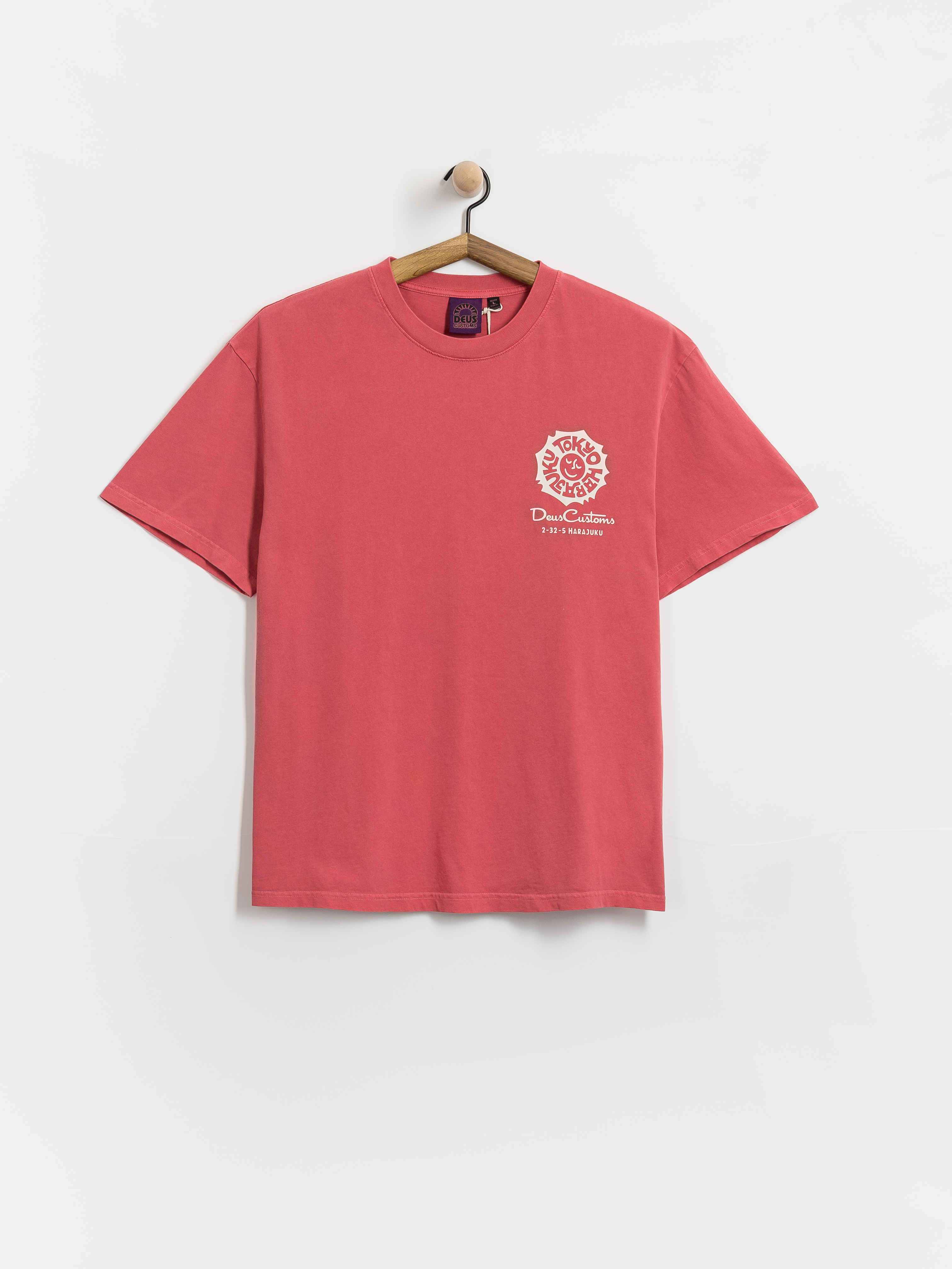 Deus Ex Machina T-Shirt Tokyo Address (melon red)