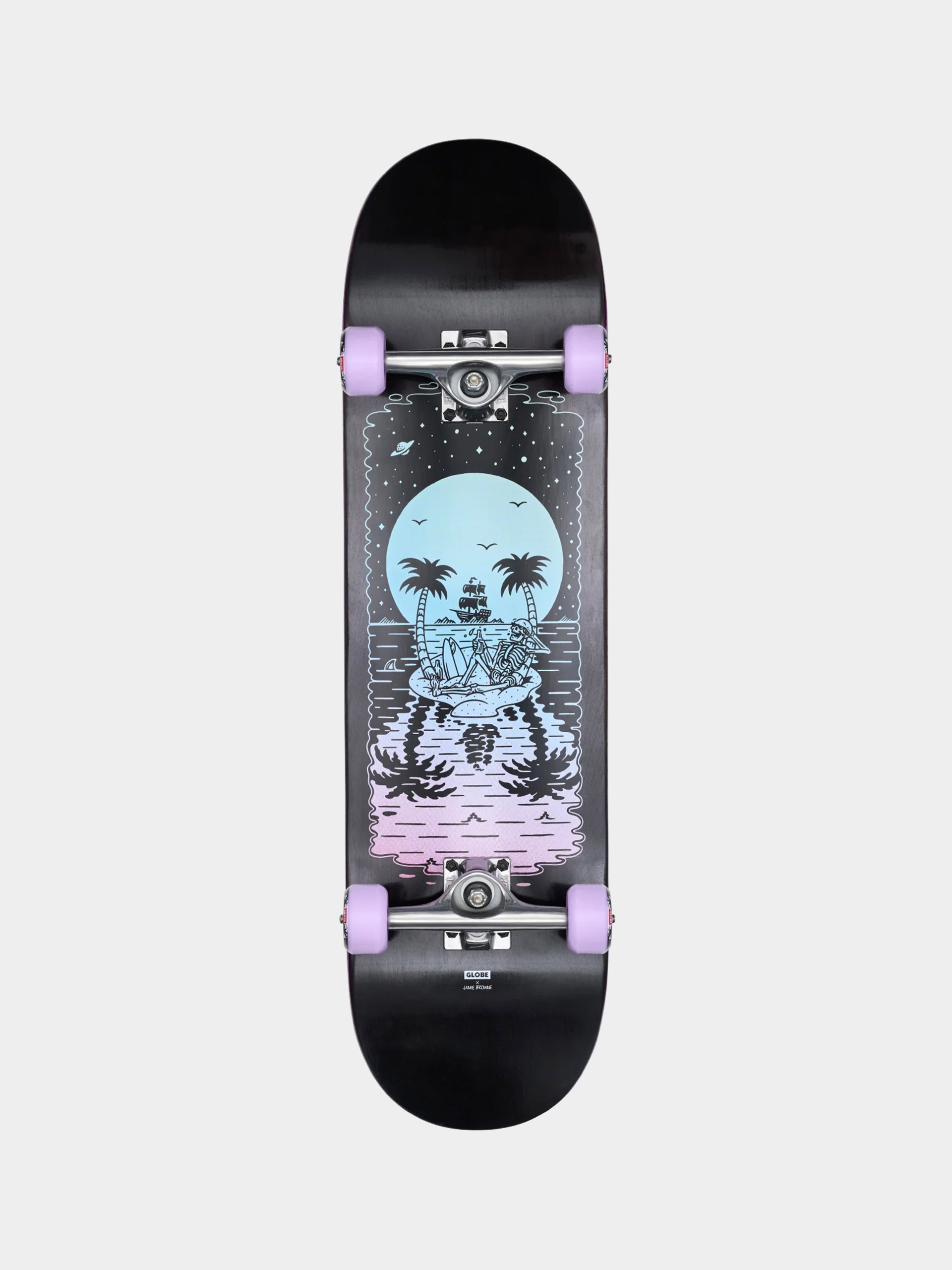 Globe Skateboard G2 Reflection (black/purple)